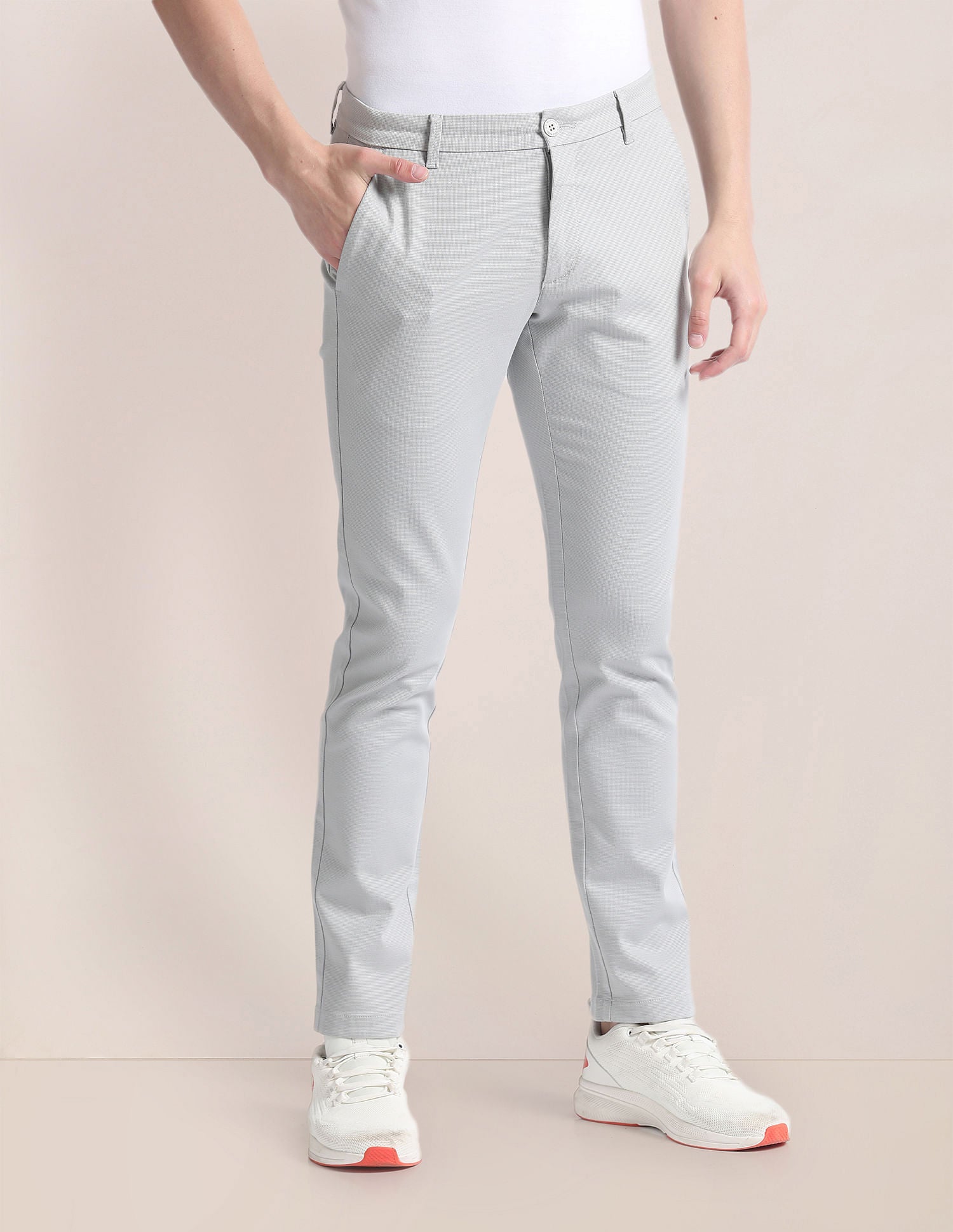 Cotton Stretch Dobby Chinos U S Polo Assn India cotton-stretch-dobby-chinos-u-s-polo-assn-india