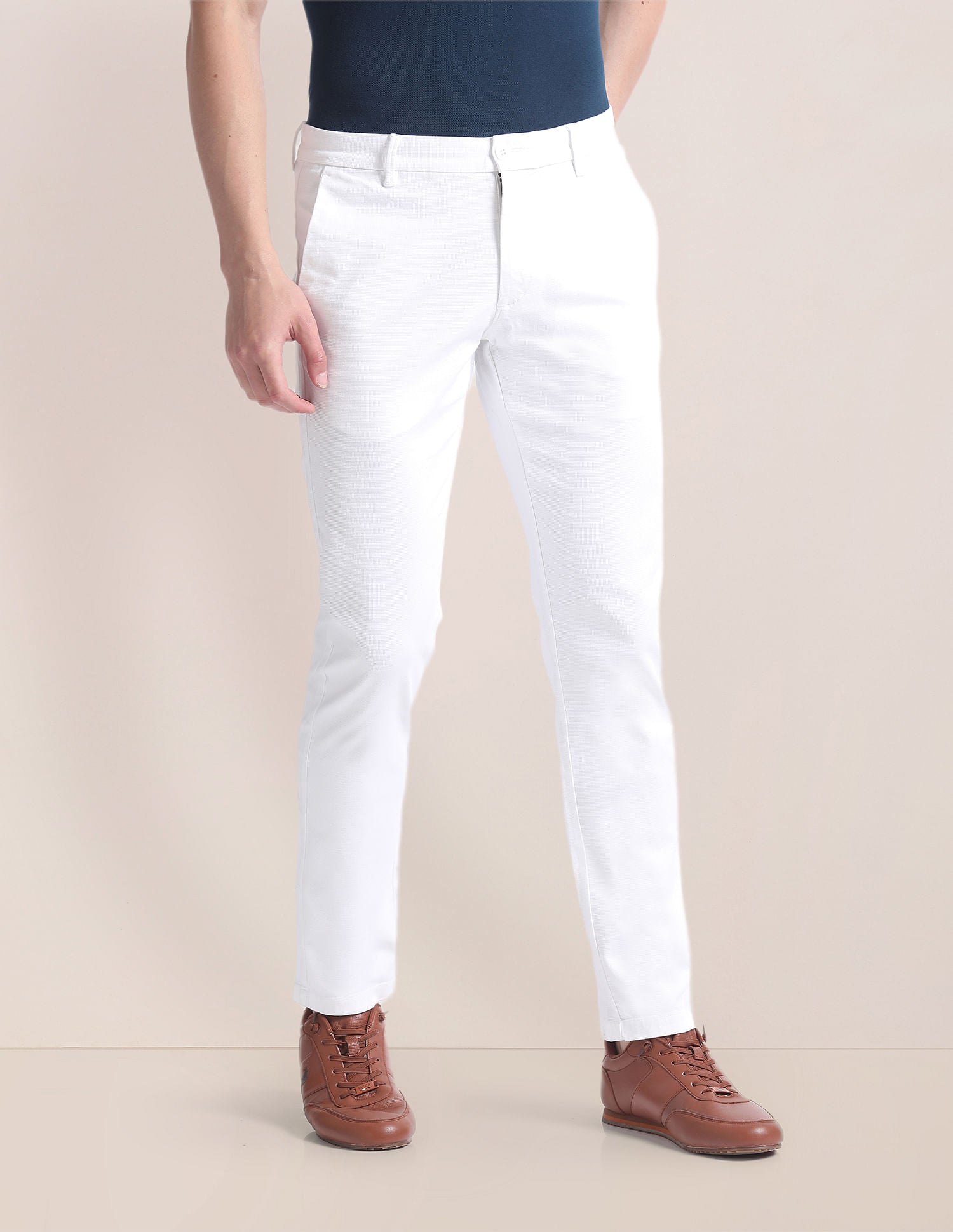 Cotton Stretch Dobby Chinos U S Polo Assn India cotton-stretch-dobby-chinos-u-s-polo-assn-india