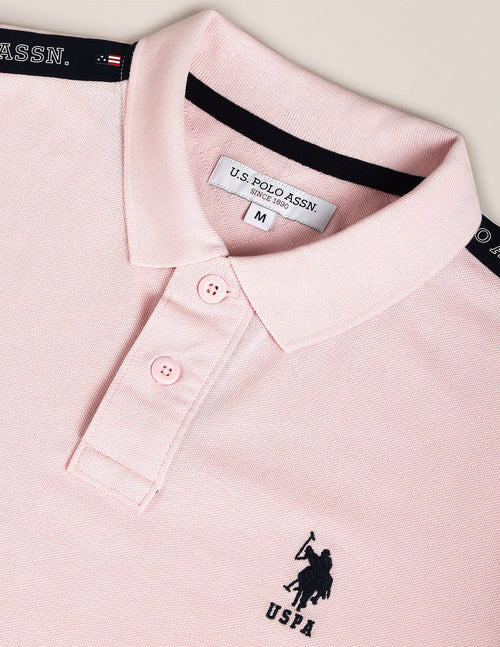 Brand Taped Cotton Polo Shirt