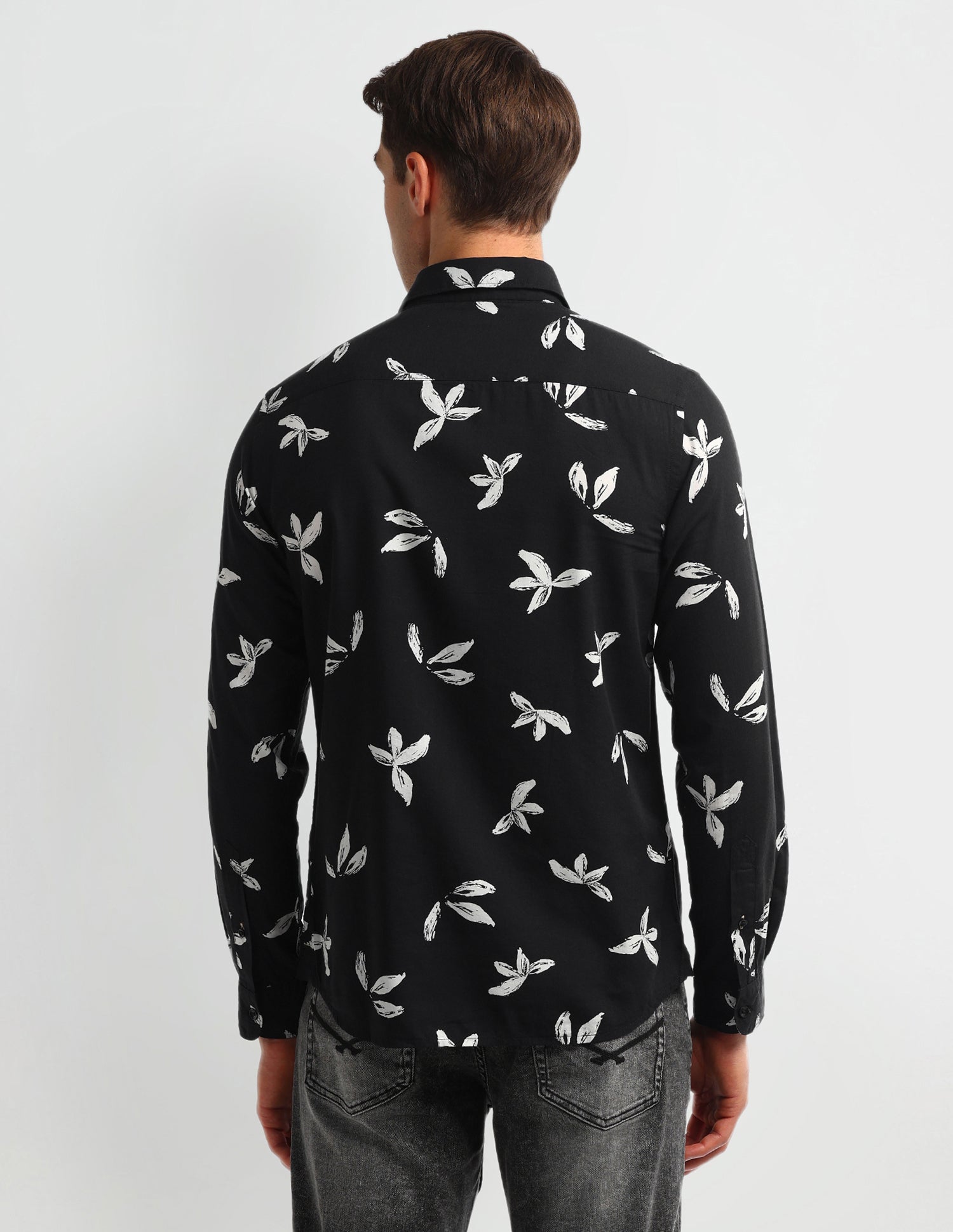 Floral Slim Fit Shirt Black - U.S. Polo Assn. India | Large