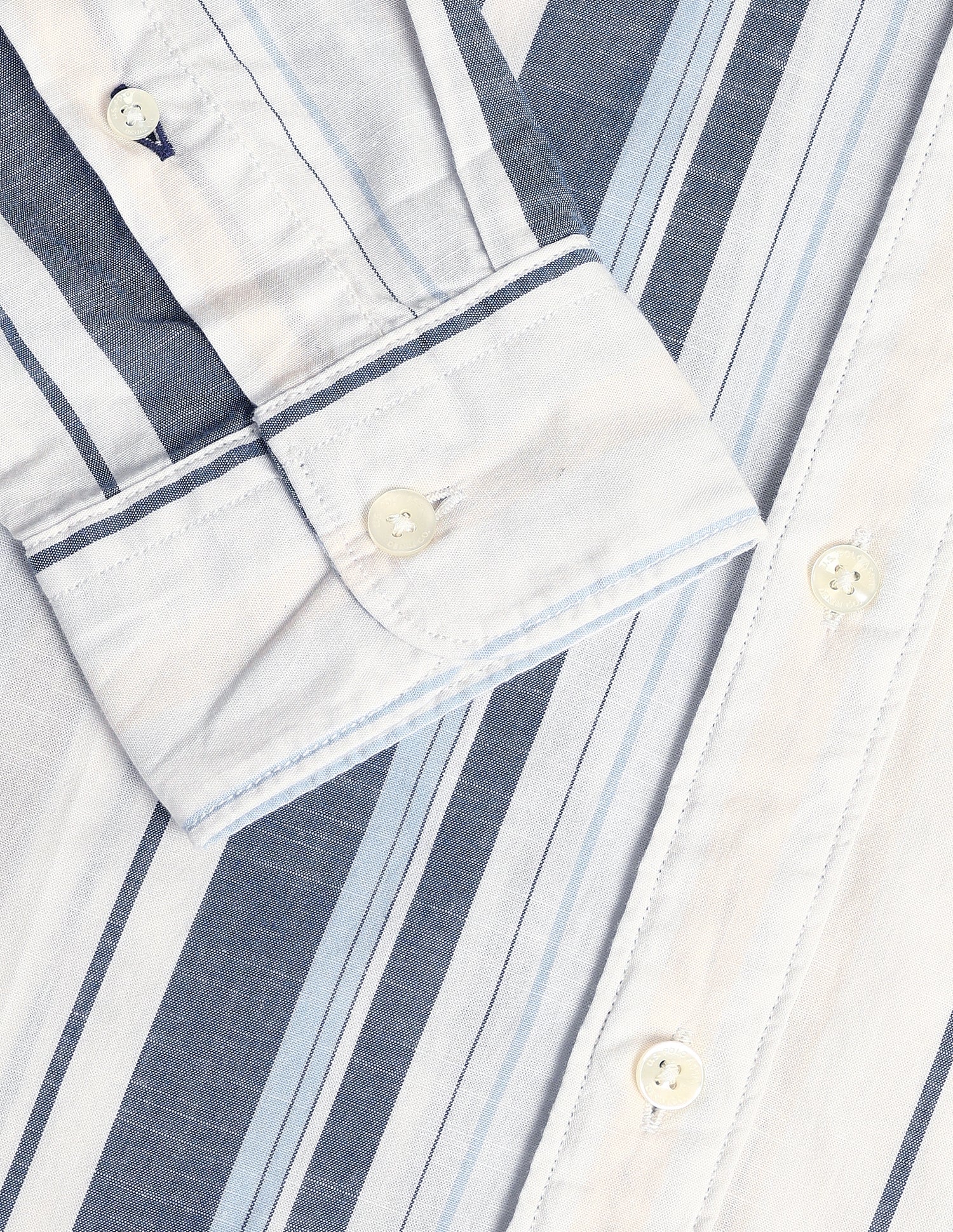 Vertical Striped Slim Fit Shirt Greyish-Blue - U.S. POLO ASSN. | Large