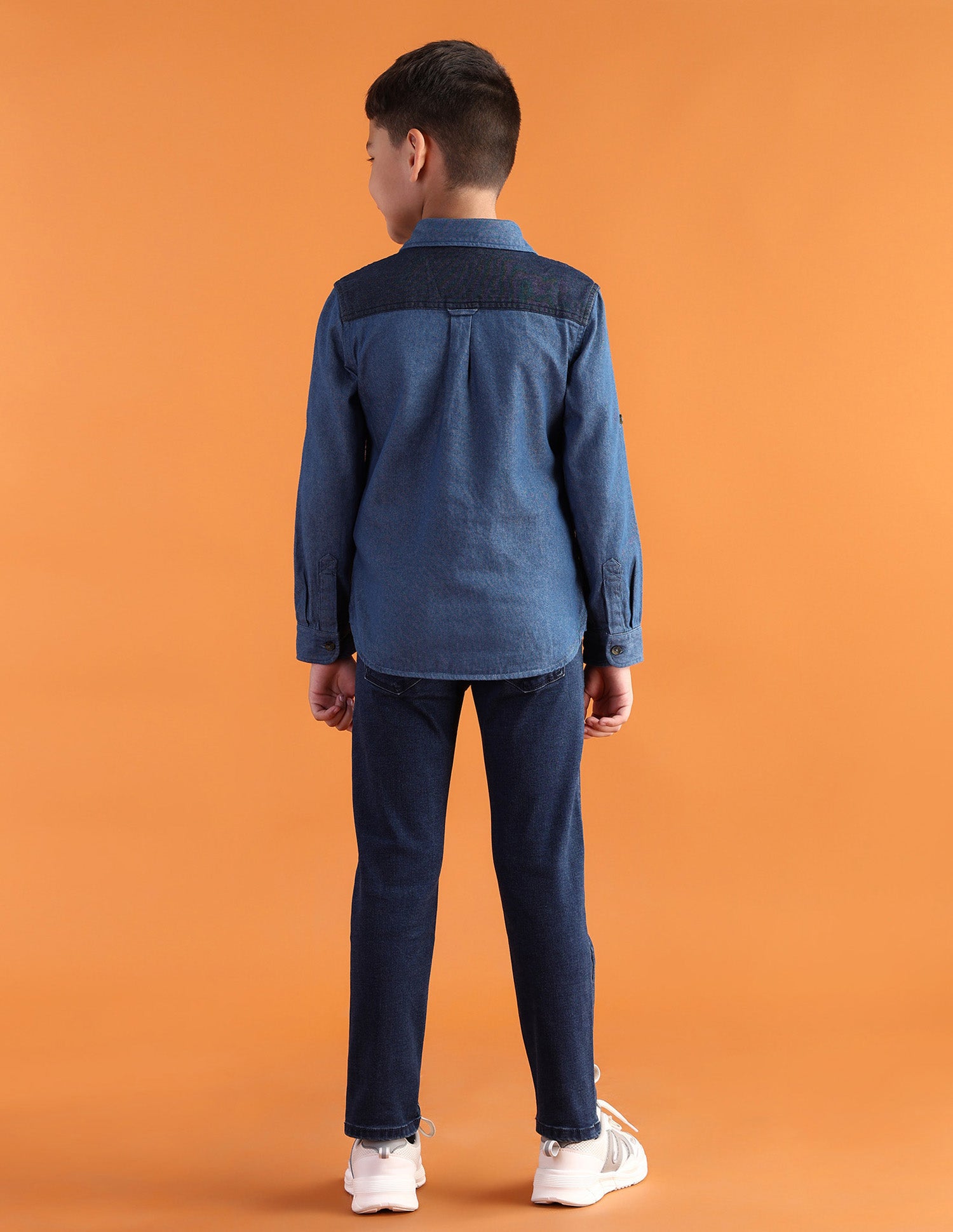 Boys Regular Fit Colour Blocked Shirt Blue - U.S. Polo Assn. India | Large