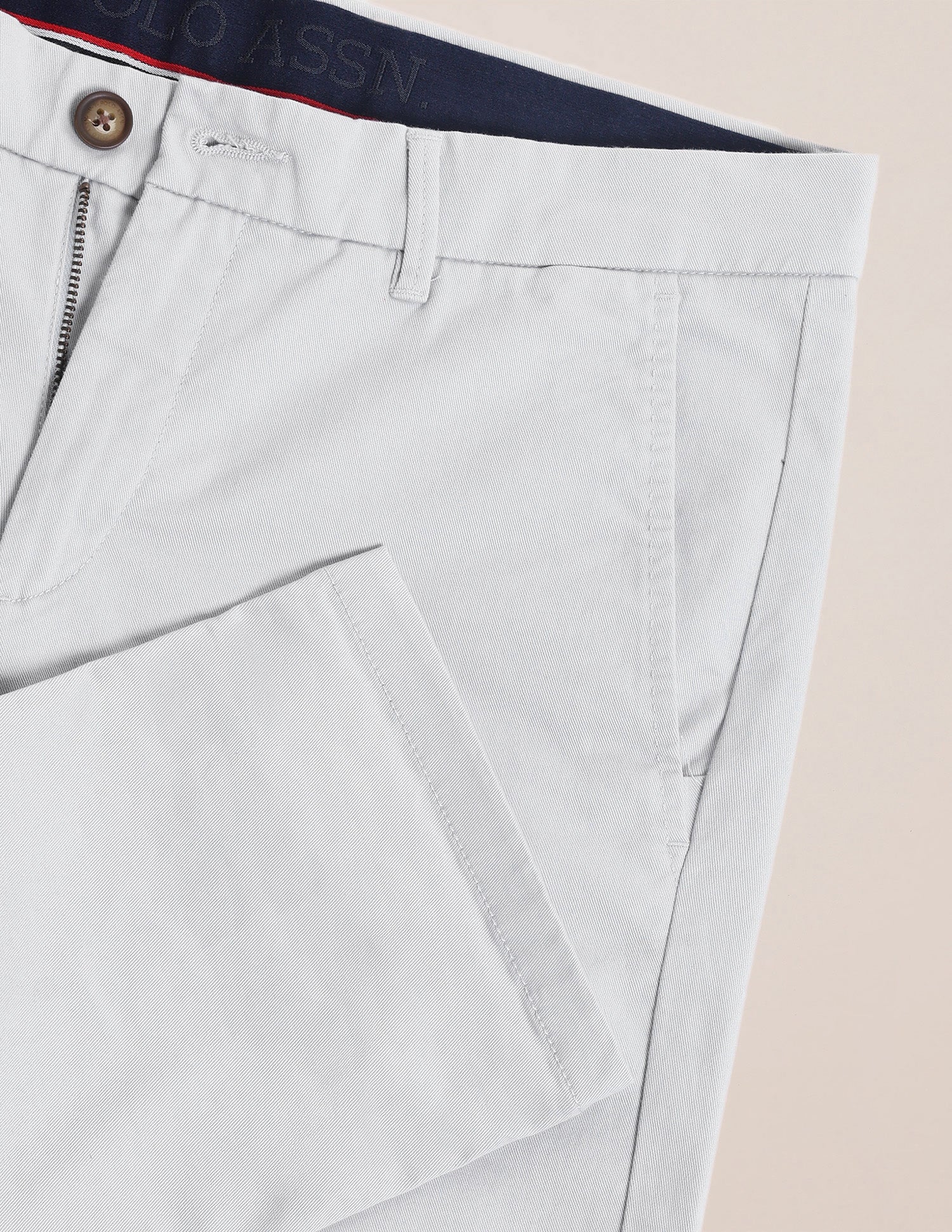 Denver Slim Fit Regular Trousers Light-Grey - U.S. POLO ASSN. | Large