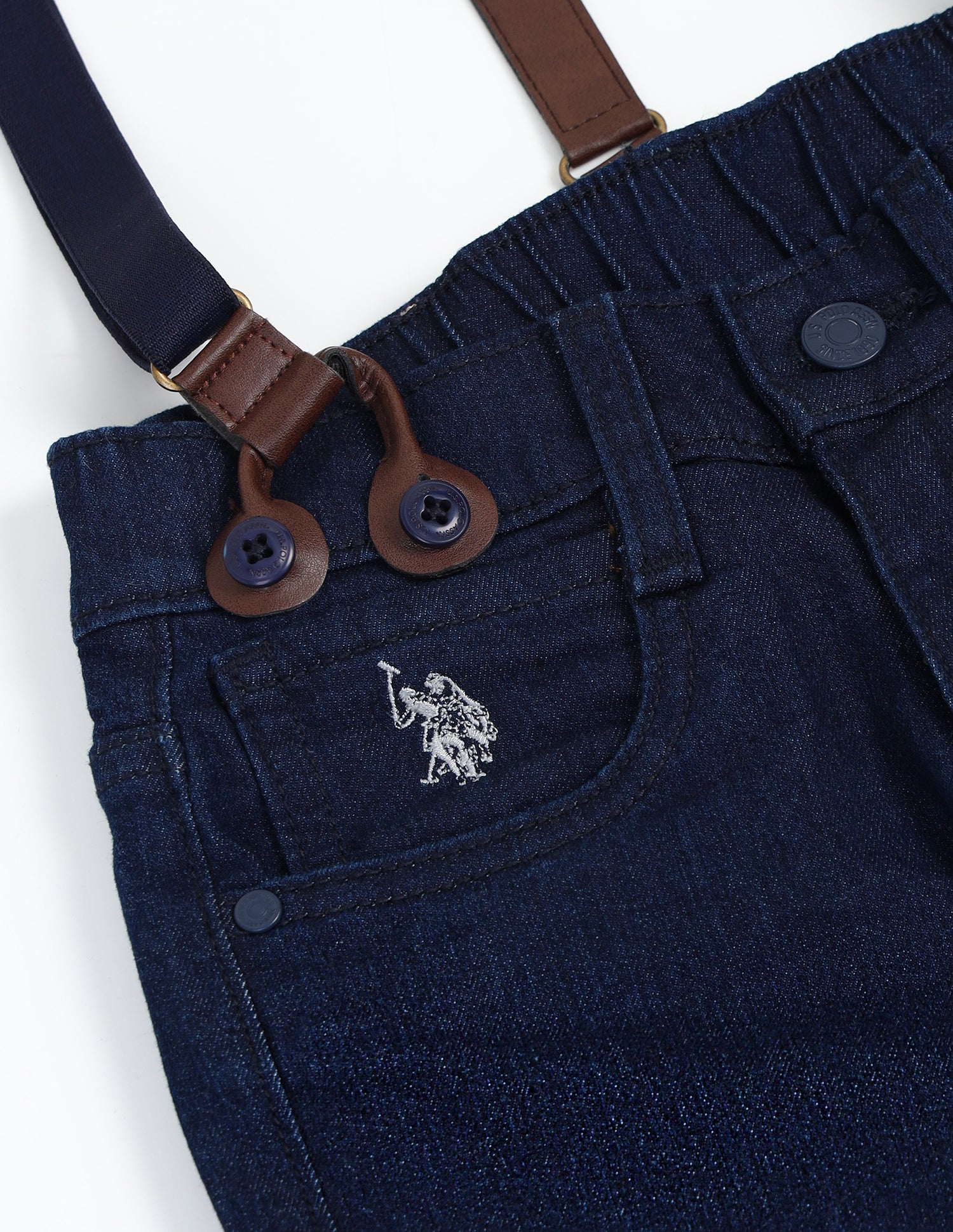 Boys Cotton Mid Rise Jeans Dark-Blue - U.S. POLO ASSN. | Large