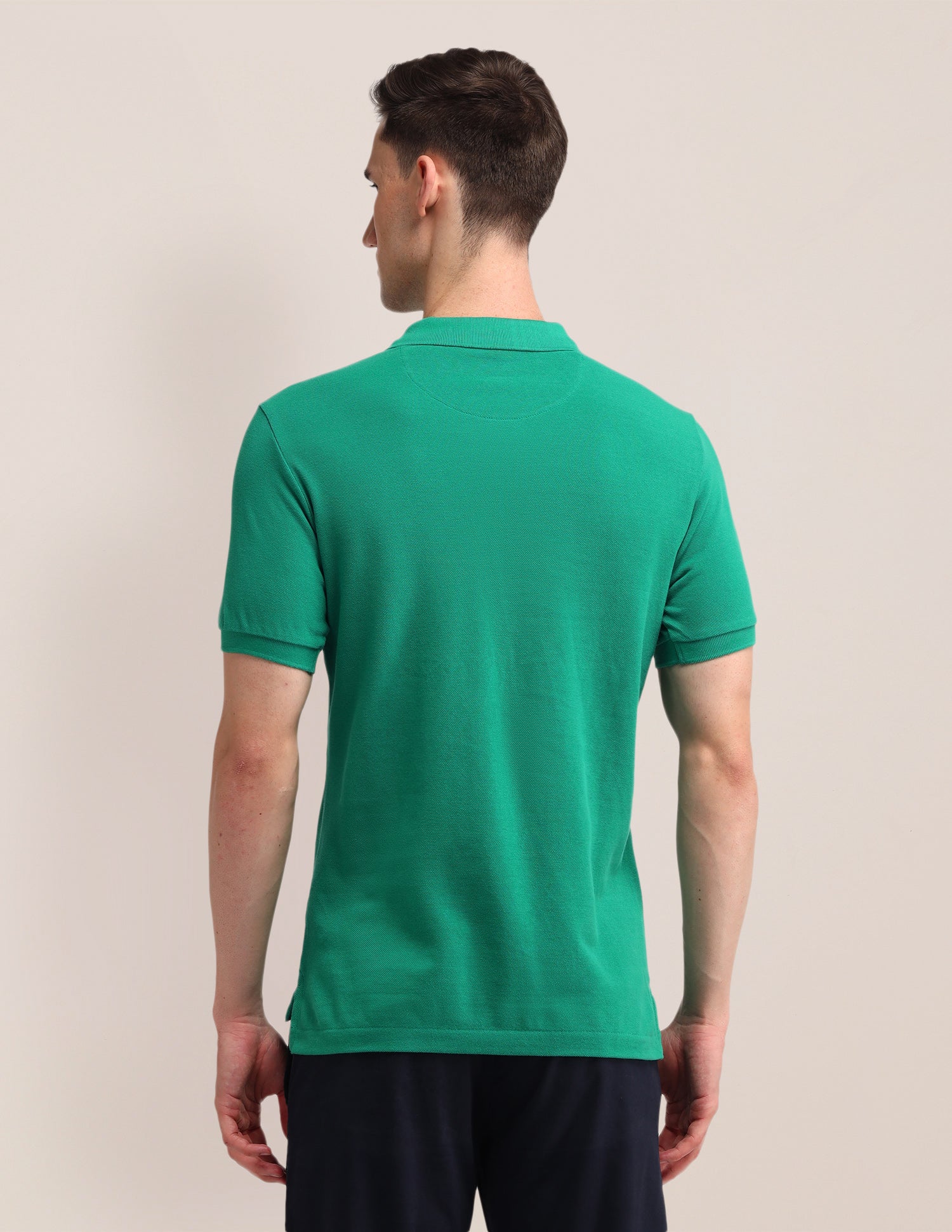 Horizontal Striped Cotton Polo Shirt Light Green - U.S. Polo Assn. India | Large