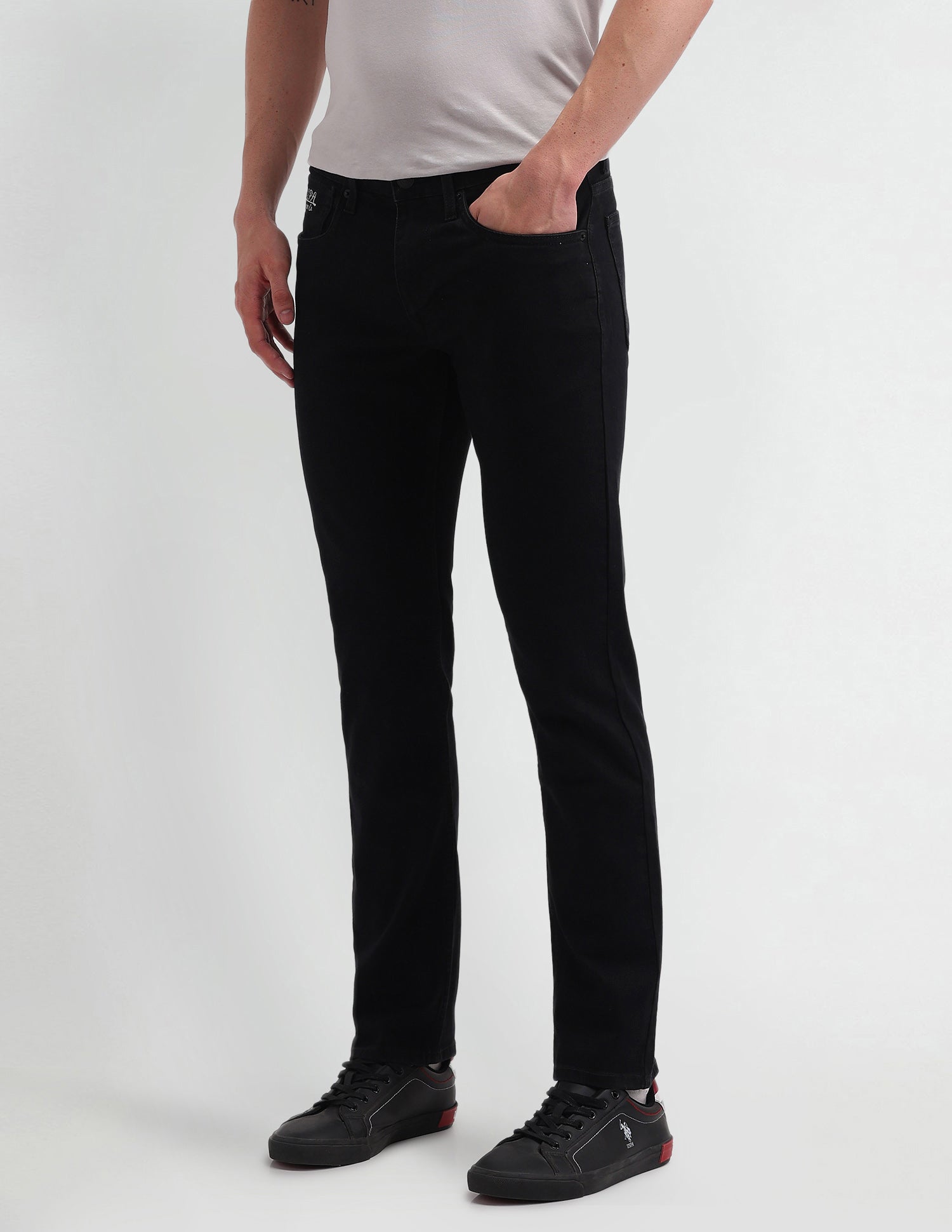 Brandon Slim Tapered Fit Black Jeans