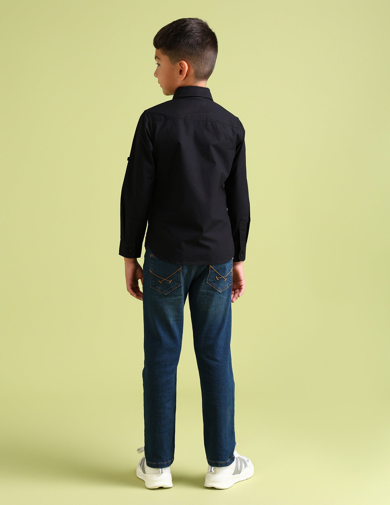 Boys Regular Fit Brand Printed Shirt Black - U.S. POLO ASSN. | Large