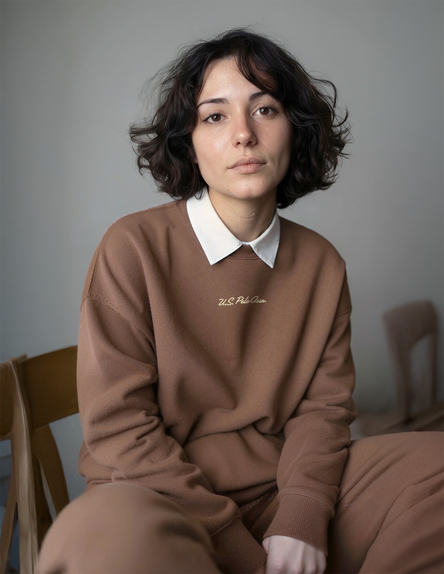 Solid Regular Fit Sweatshirt Brown - U.S. POLO ASSN. | Large