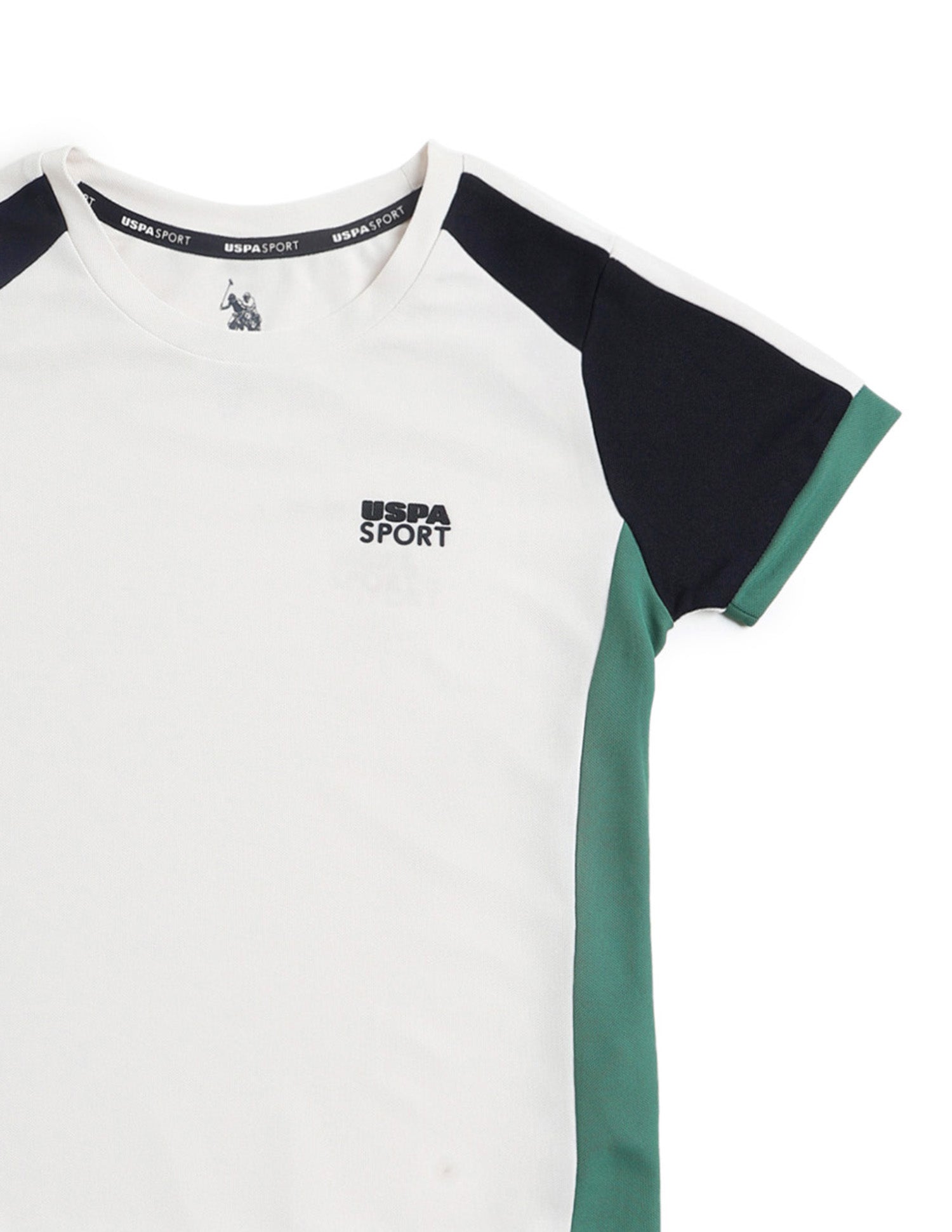 Boys Colourblocked Regular Fit T-Shirt Off White - U.S. POLO ASSN. | Large