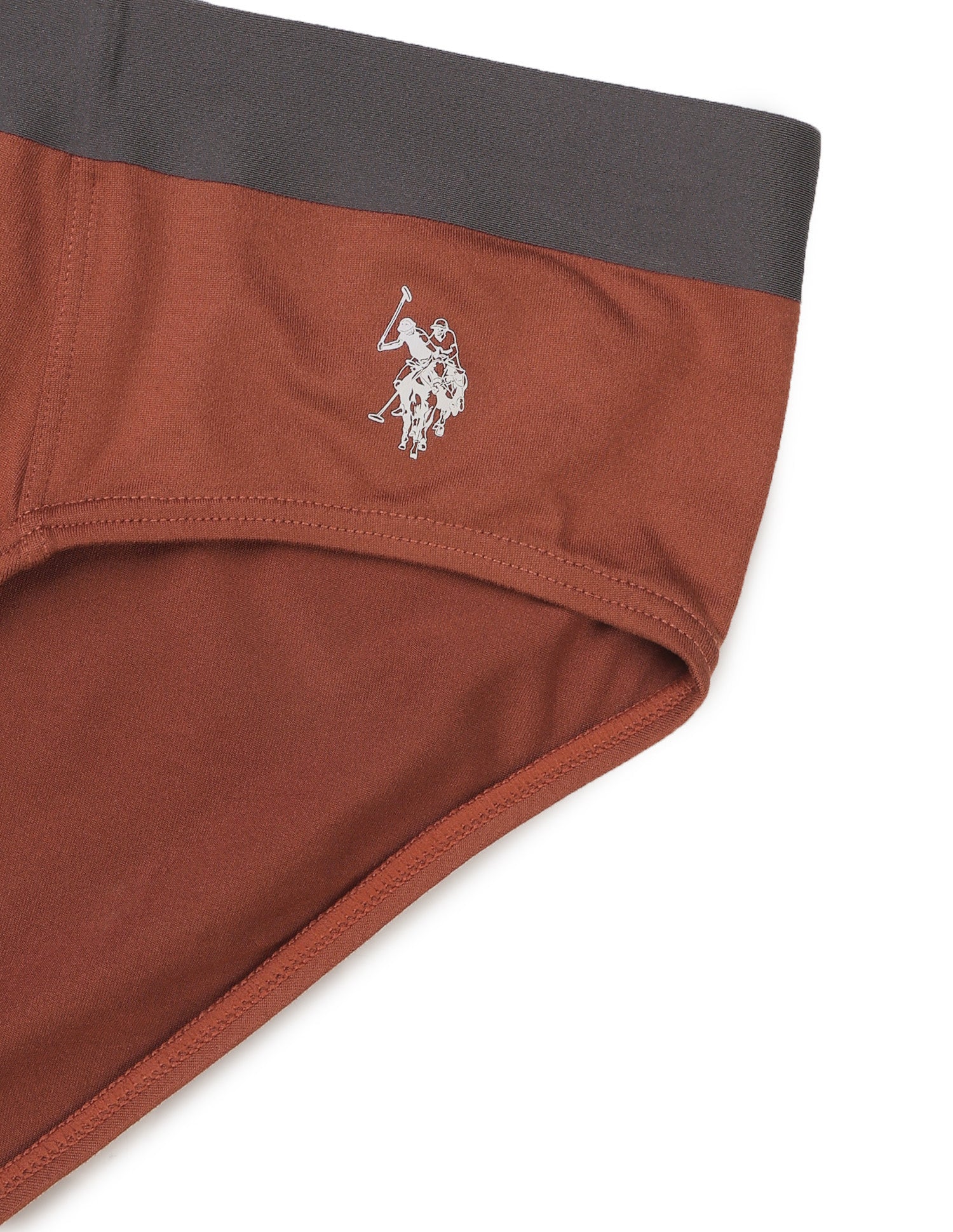Breathable Seamless Sports RB002 Brief Rust - U.S. Polo Assn. India | Large