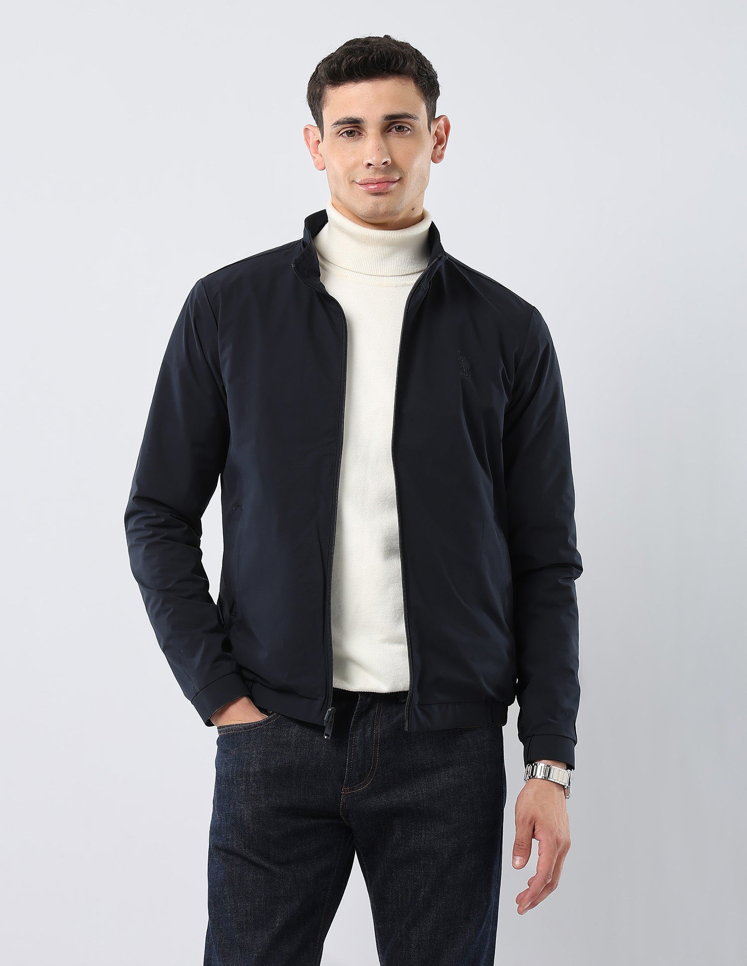 Colour Blocked Reversible Jacket Navy - U.S. POLO ASSN. | Large