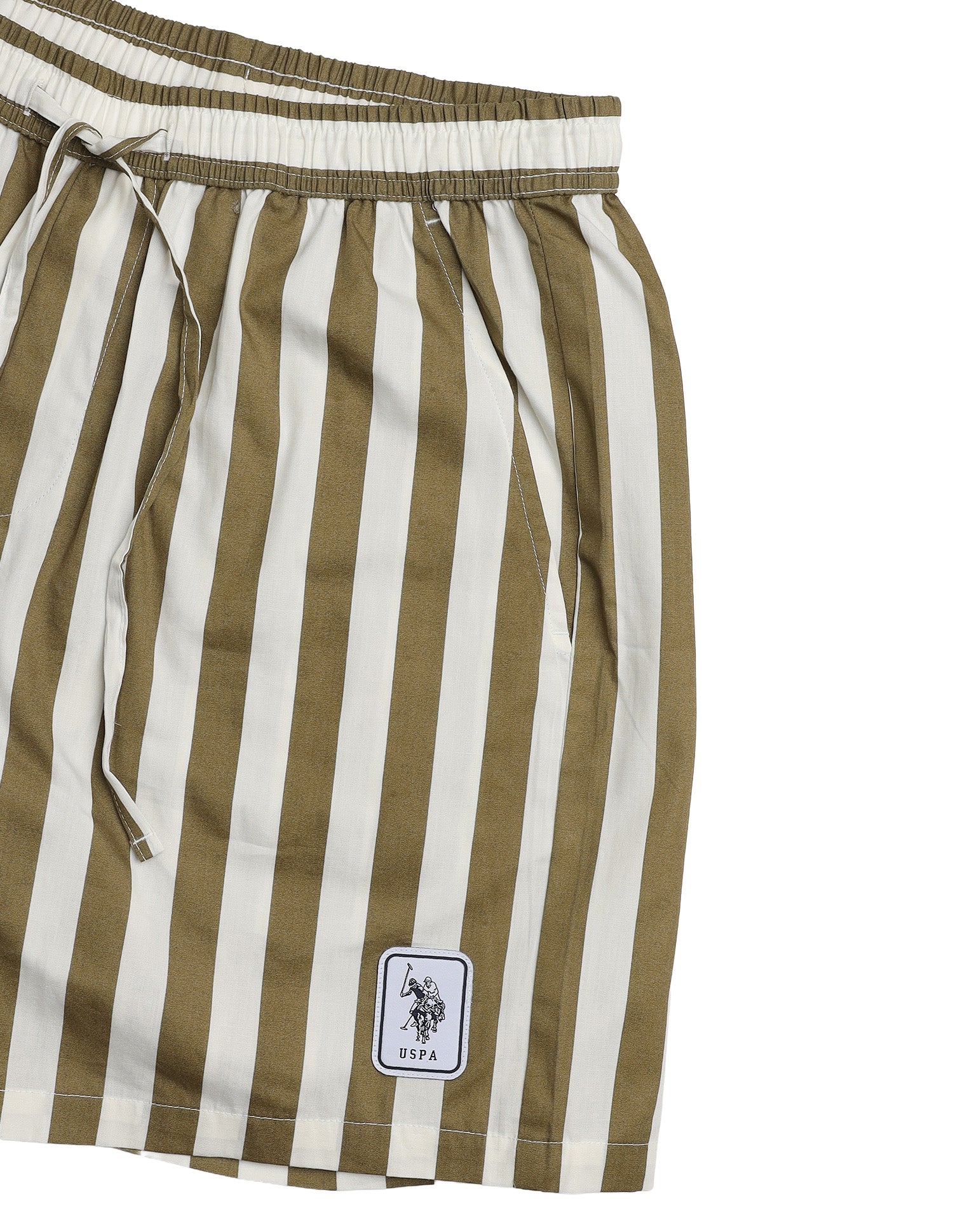 Vertical Striped Pure Cotton OEX15 Boxer Shorts Elmwood - U.S. Polo Assn. India | Large