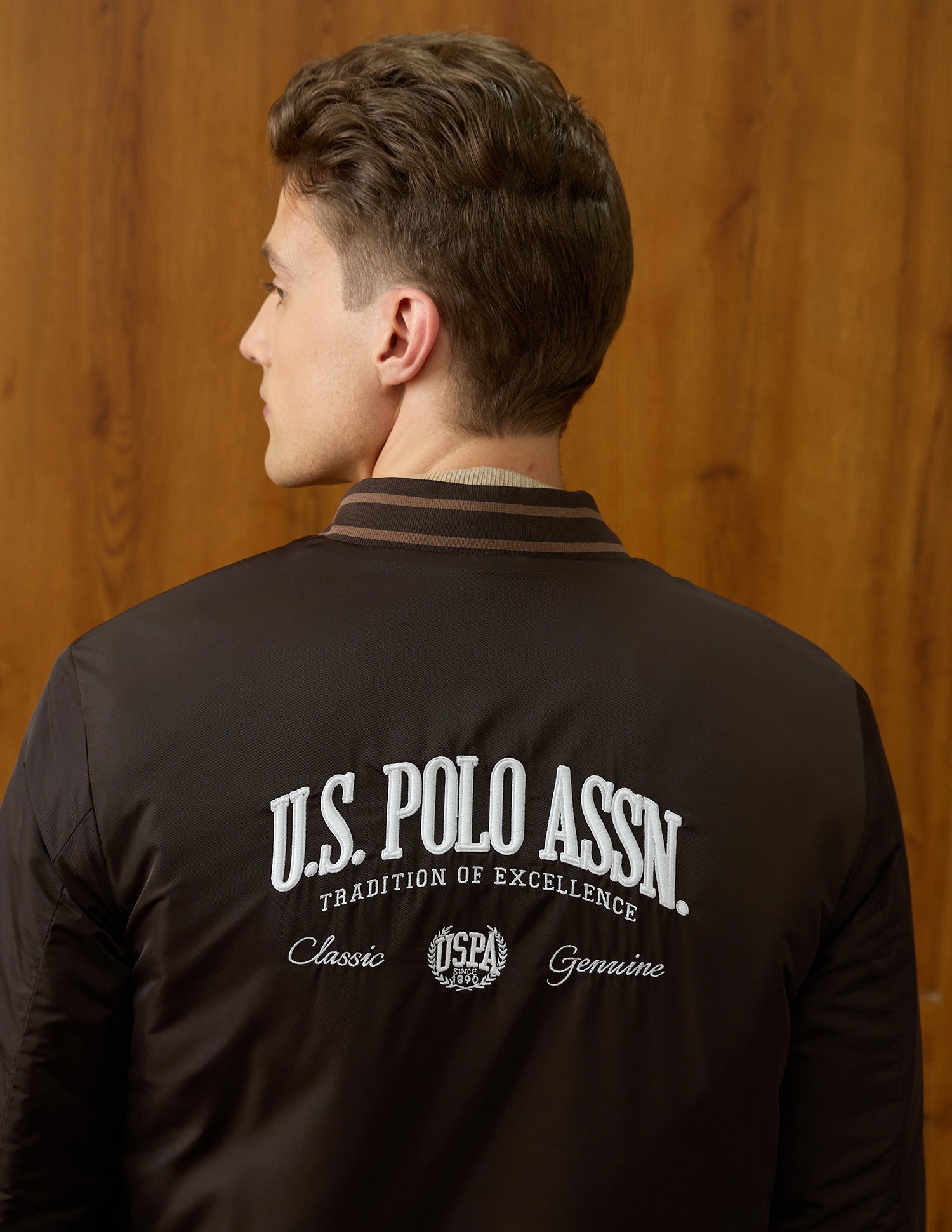 Reversible Equestrian Aisle Theater Jacket Choco - U.S. Polo Assn. India | Large