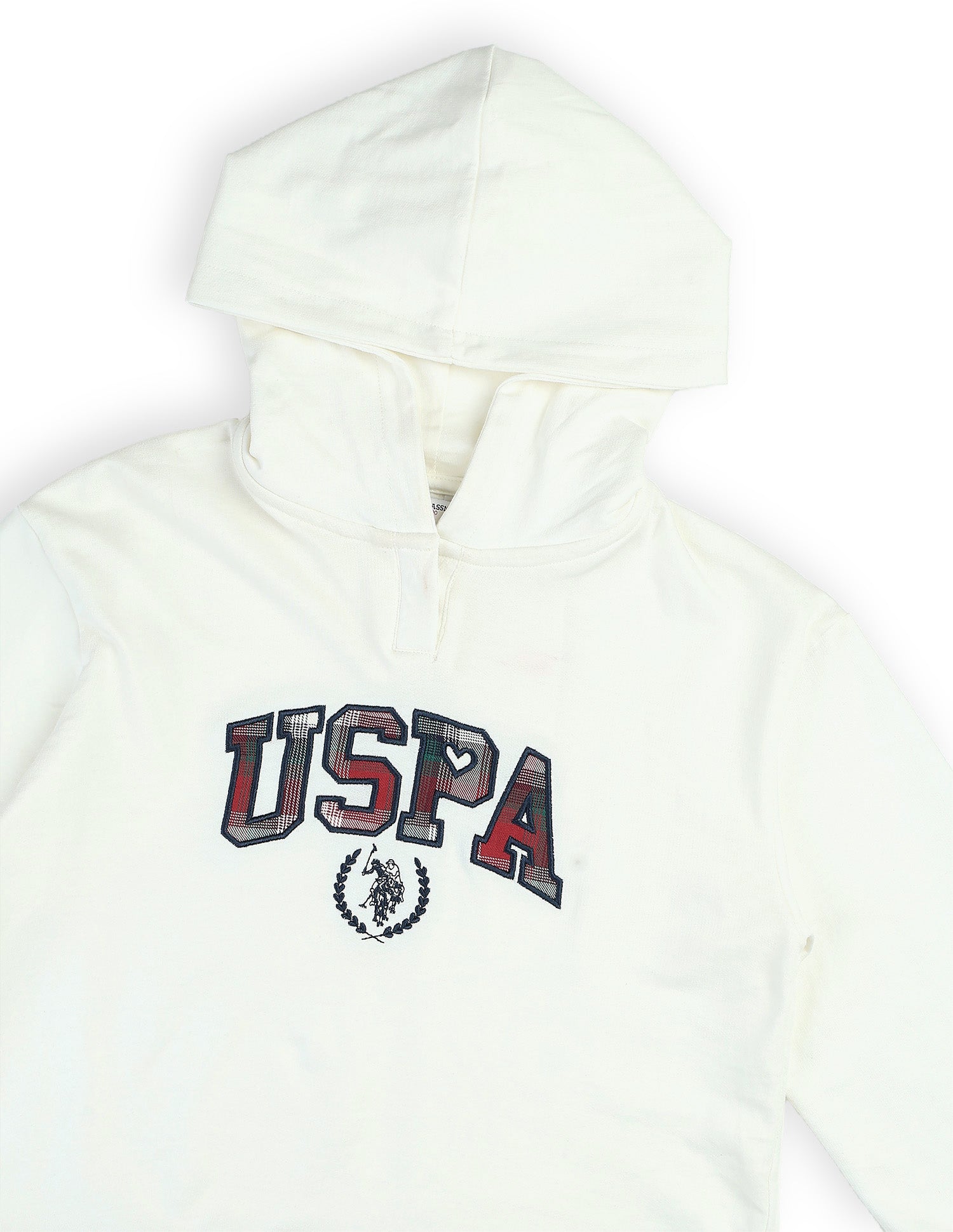 Girls Checked Sweat Dress Off White - U.S. POLO ASSN. | Large