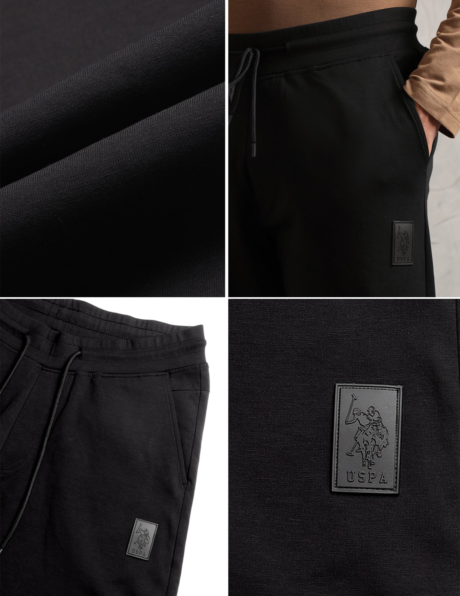 Baggy Fit Stretchable PJ001 Jogger Pants - Pack Of 1 Black - U.S. Polo Assn. India | Large