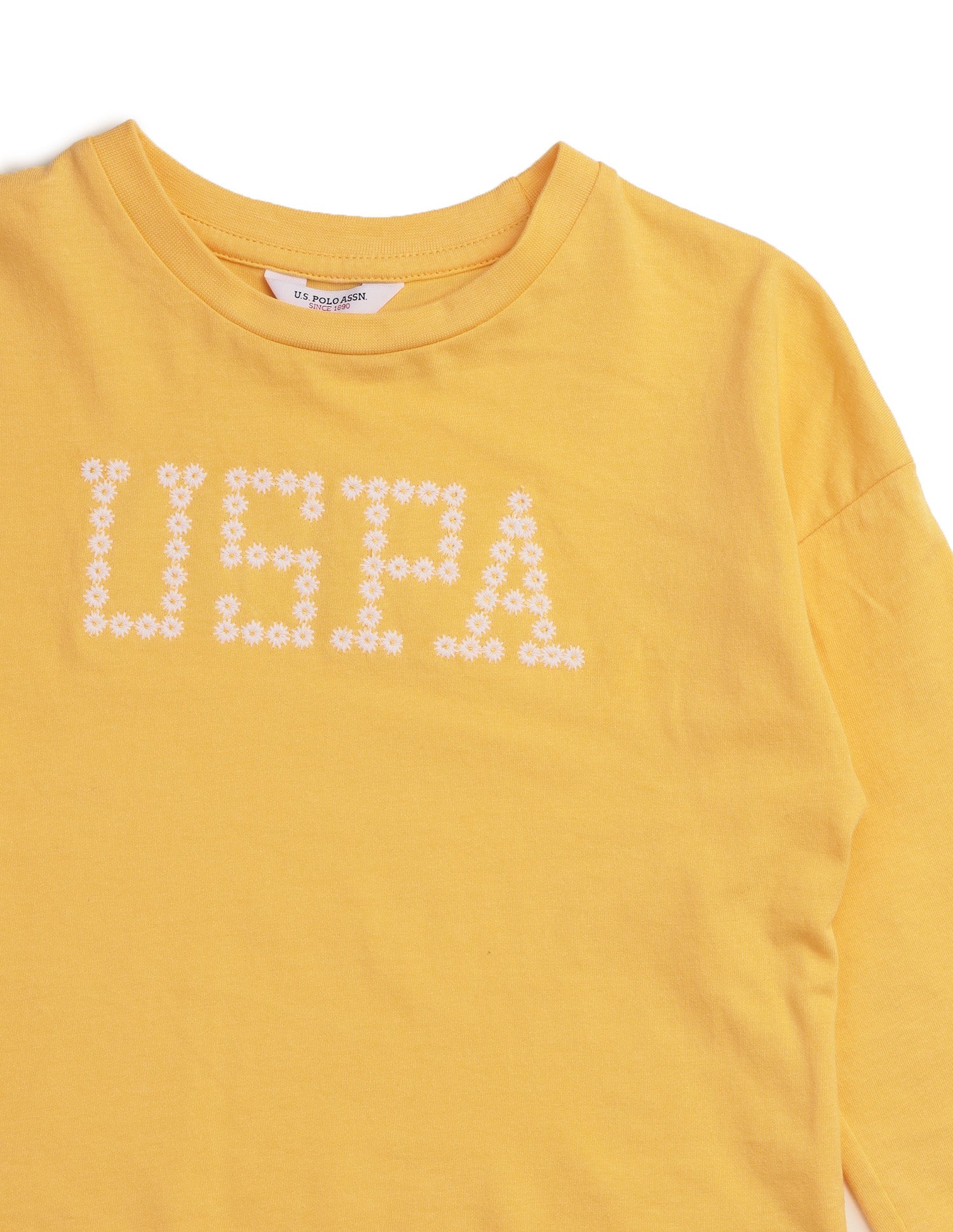 Girls Brand Embroidered Regular Fit Top Yellow - U.S. POLO ASSN. | Large
