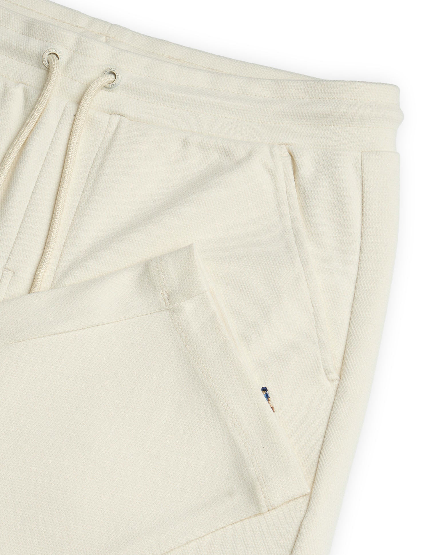 Textured Equestrian Aisle Theater Track Pants Off White - U.S. POLO ASSN. | Large