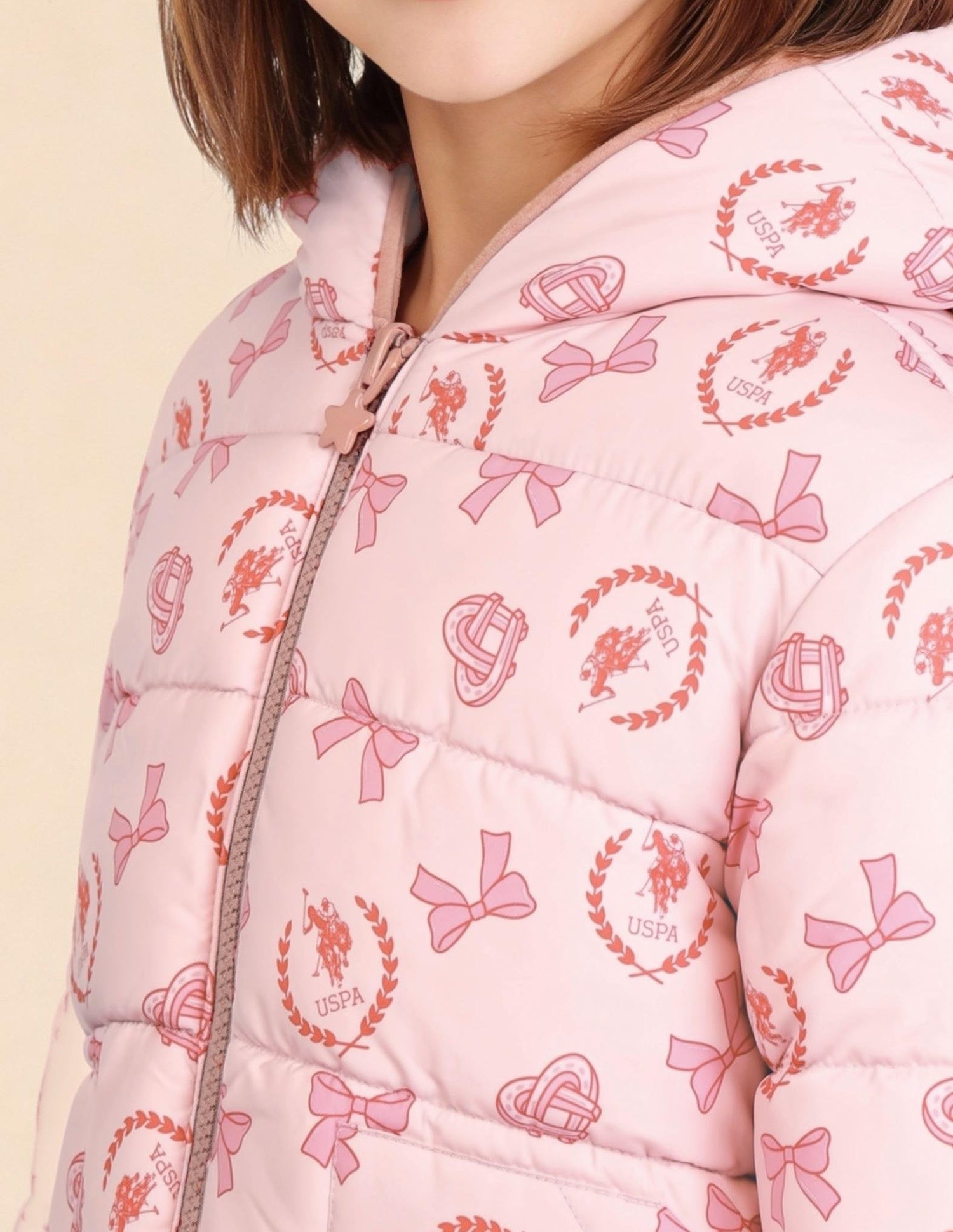 Girls Reversible Regular Fit Jacket Pink - U.S. Polo Assn. India | Large