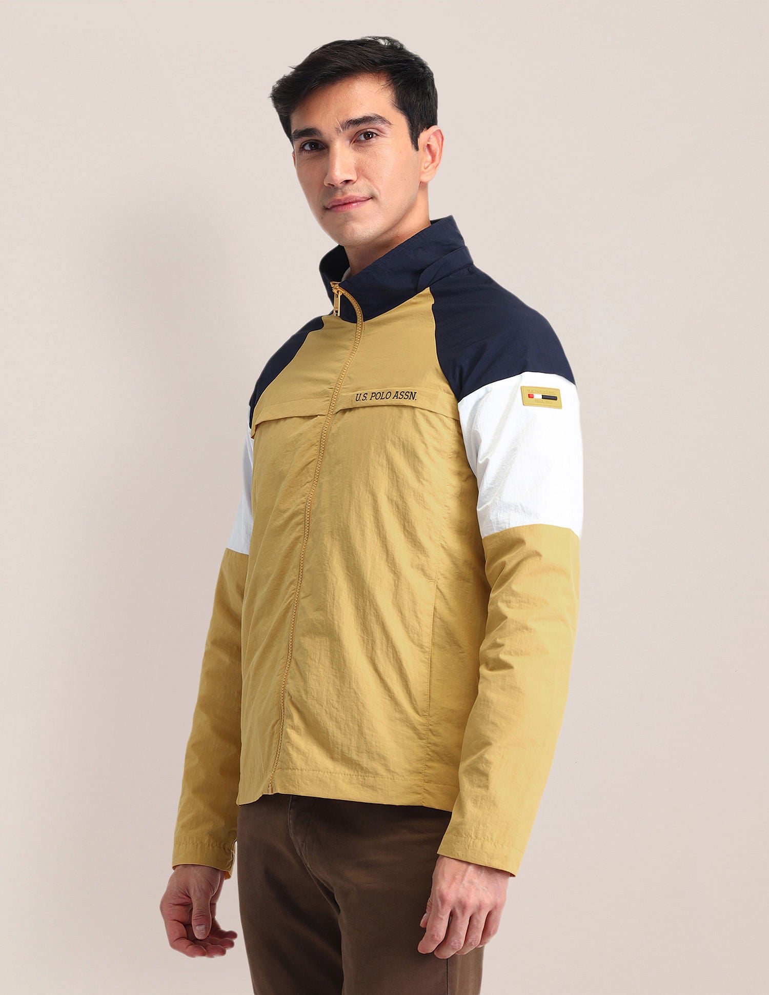 Regular Fit Solid Padded Jacket Navy - U.S. POLO ASSN. | Large