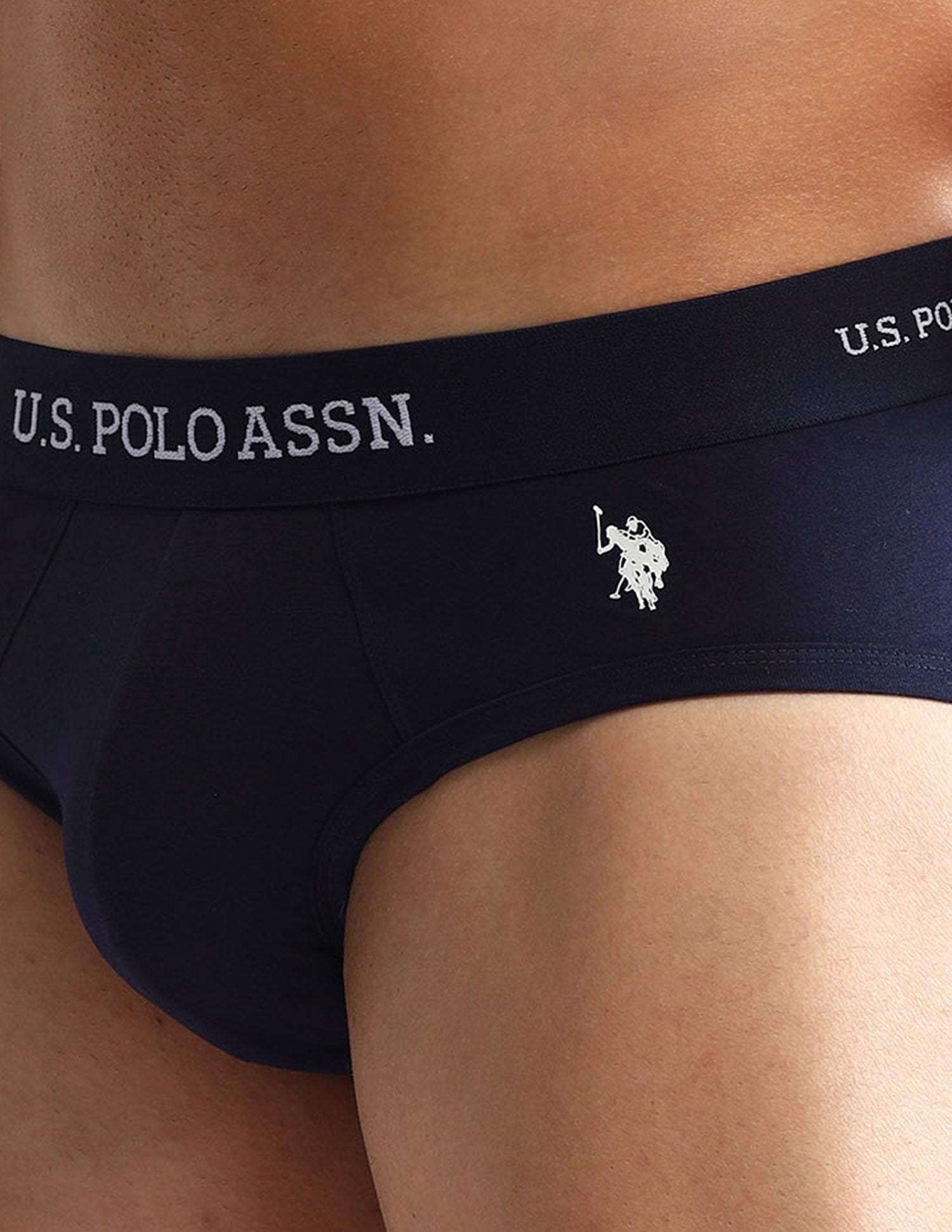 Anti Microbial Solid OEB13 Briefs - Pack Of 3 Black, Navy and Burgandy - U.S. POLO ASSN. | Large