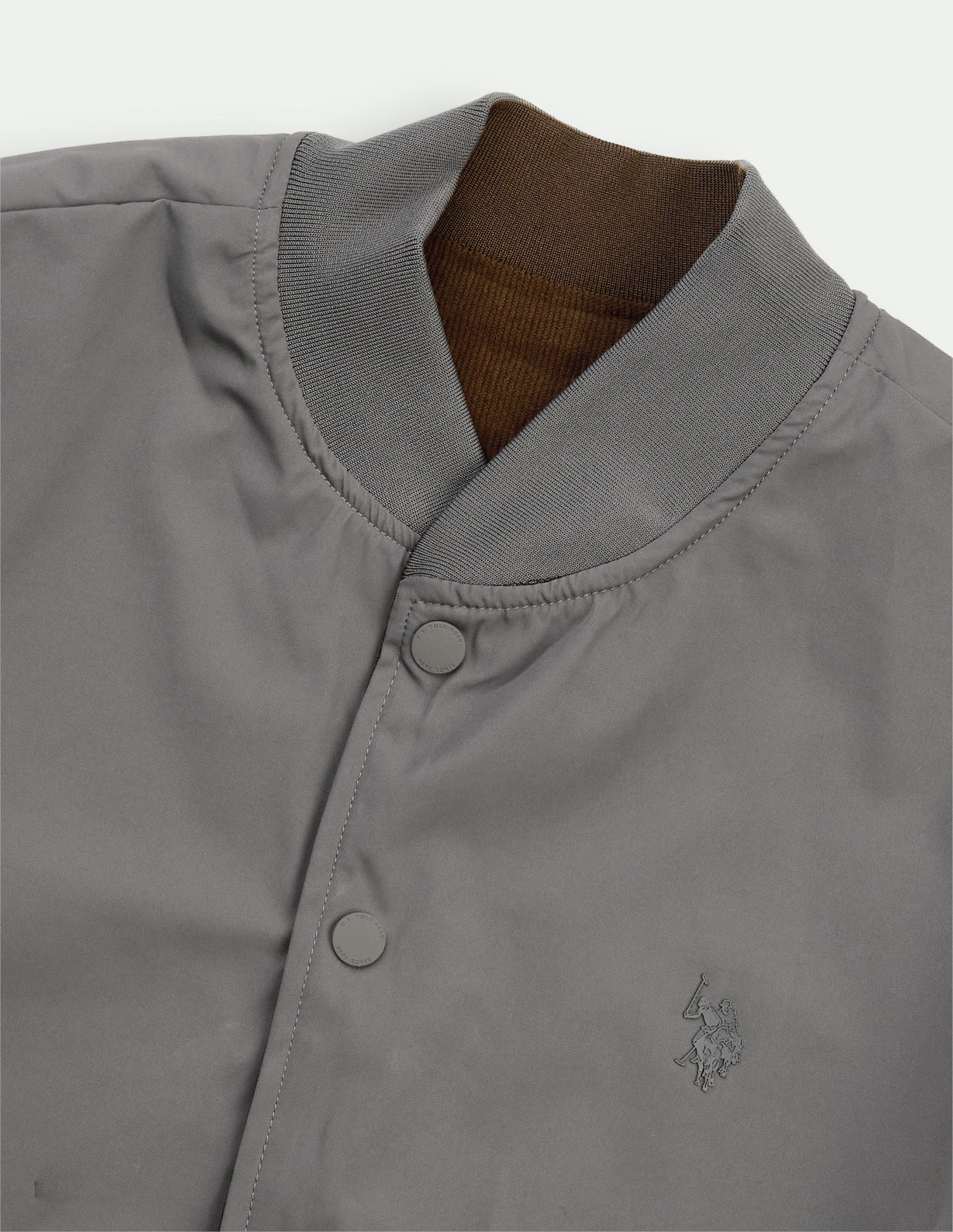 Brand Applique Regular Fit Bomber Jacket Choco - U.S. Polo Assn. India | Large