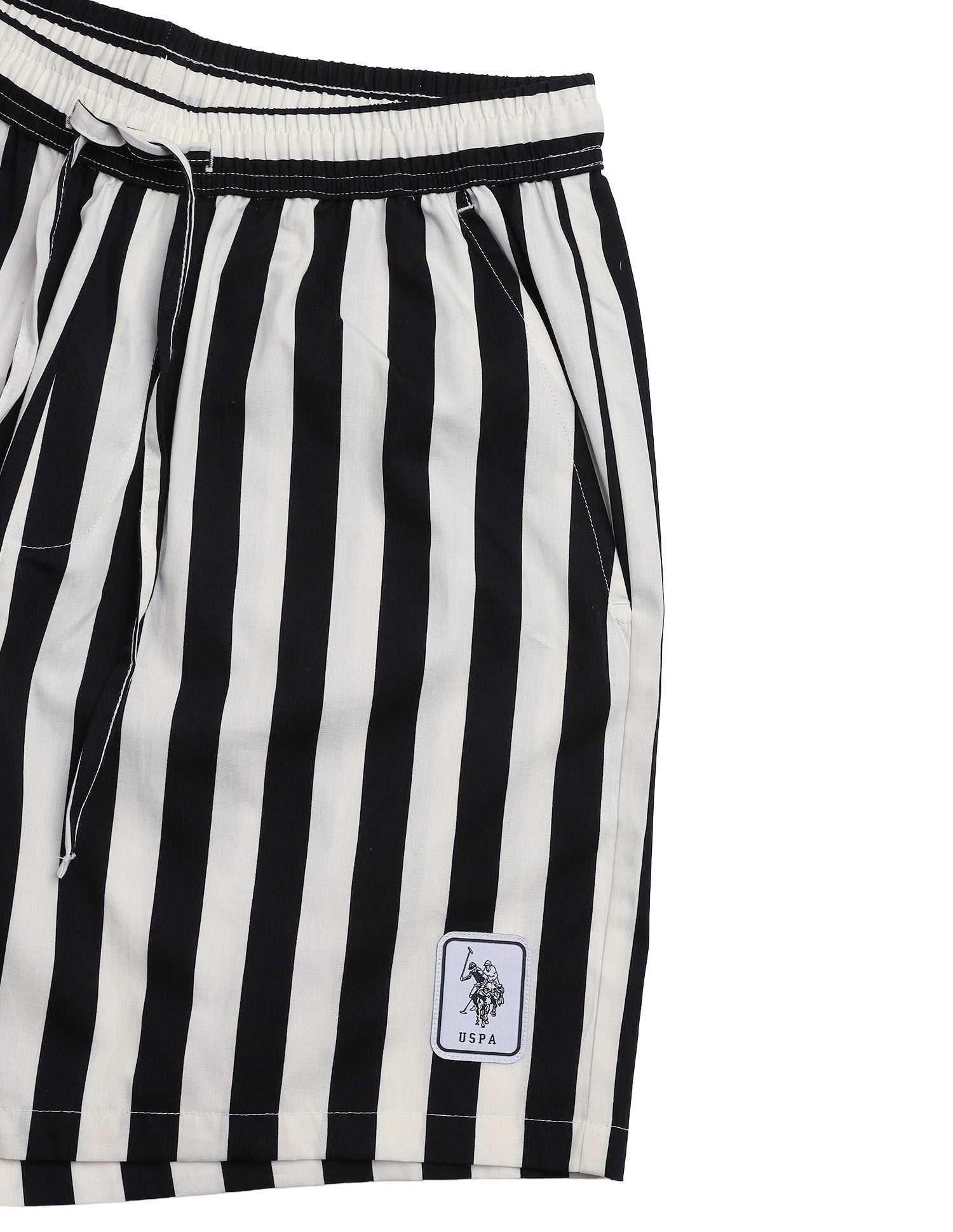 Vertical Striped Pure Cotton OEX15 Boxer Shorts Uspa Black - U.S. Polo Assn. India | Large