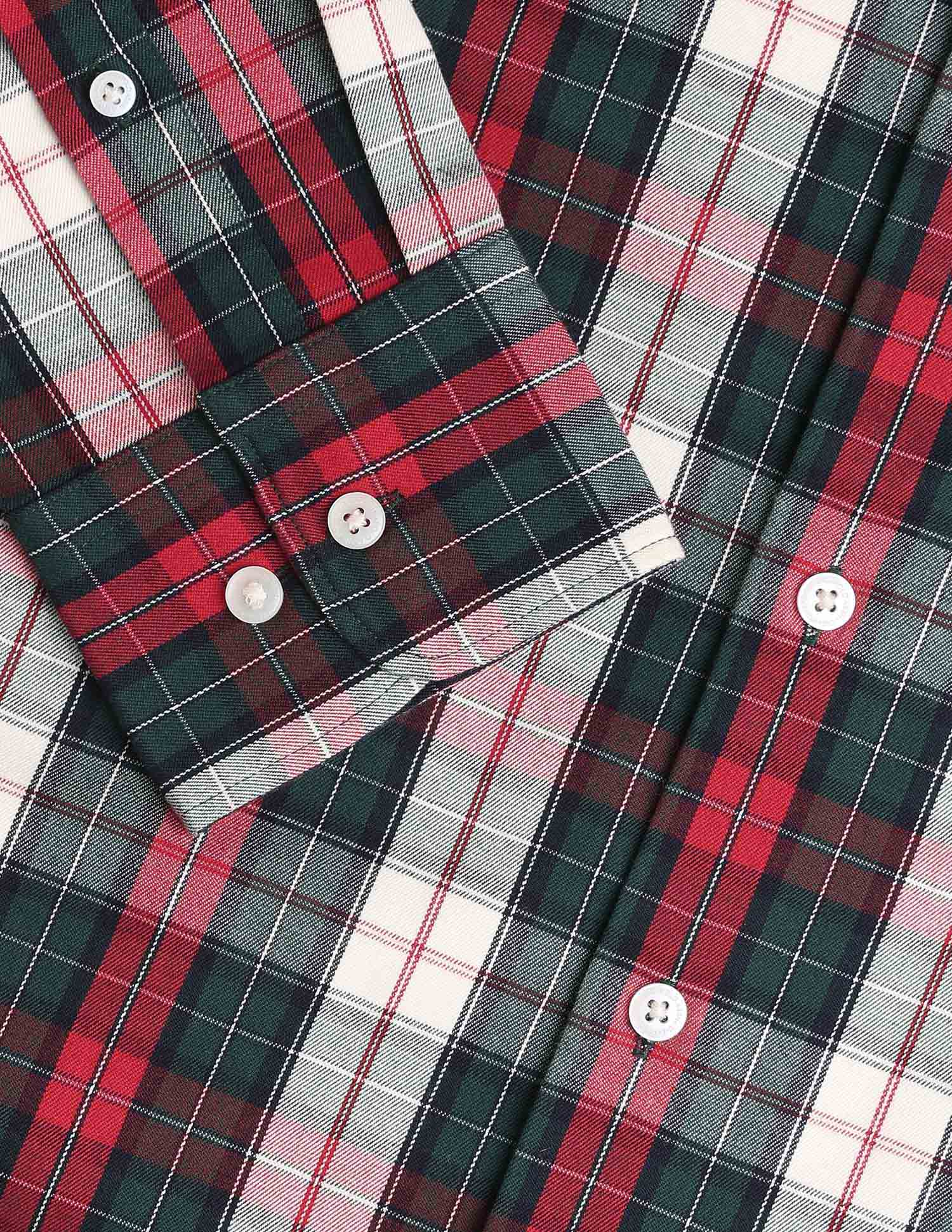 Plaid Checked Tailored Fit Shirt Red - U.S. Polo Assn. India | Large