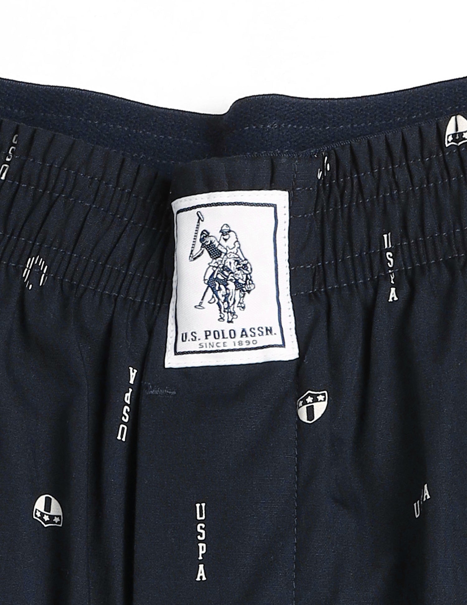 Pure Cotton Printed I657-PR Boxers - Pack Of 1 Navy Elements - U.S. Polo Assn. India | Large