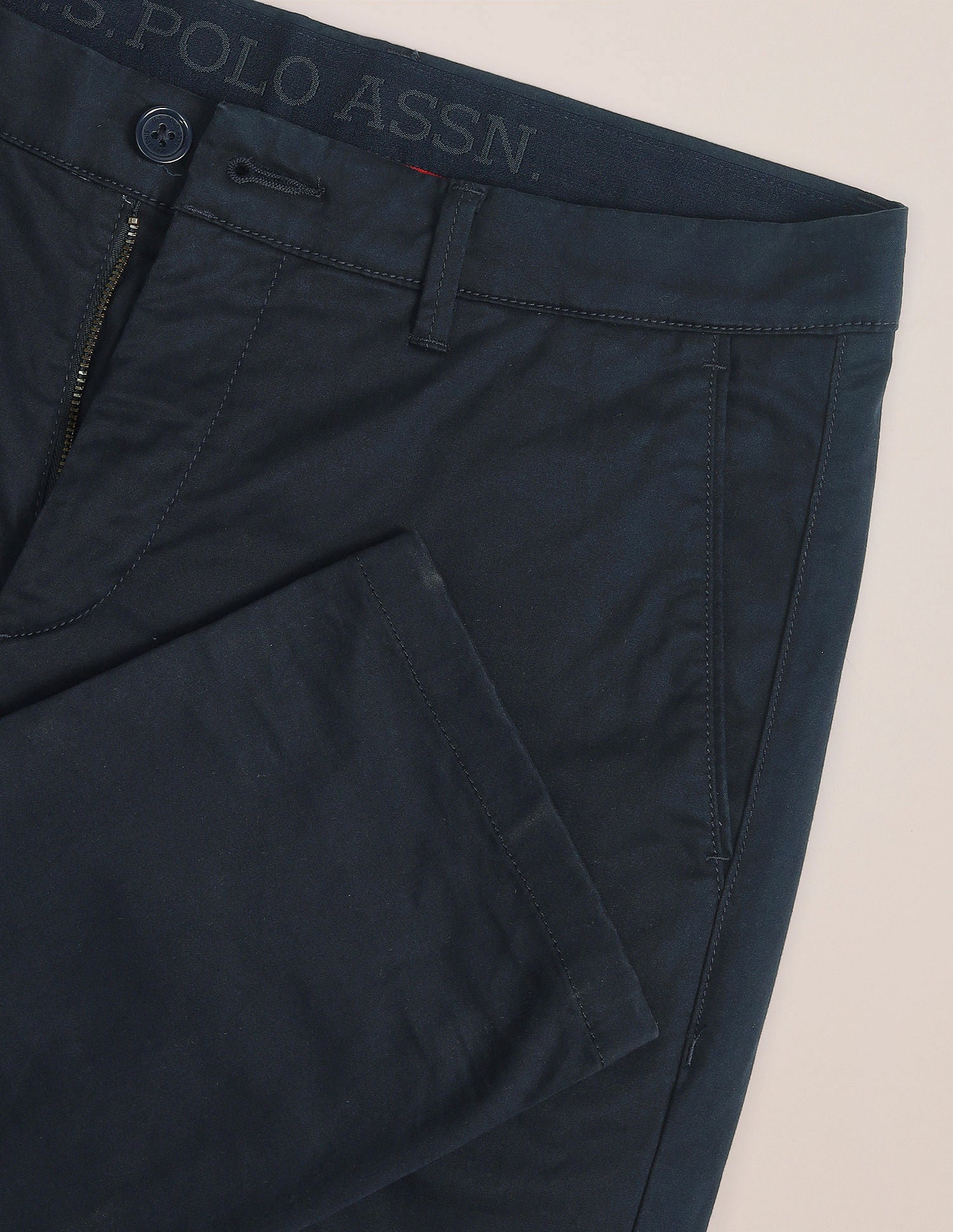 Mid Rise Regular Fit Trousers Blue - U.S. POLO ASSN. | Large