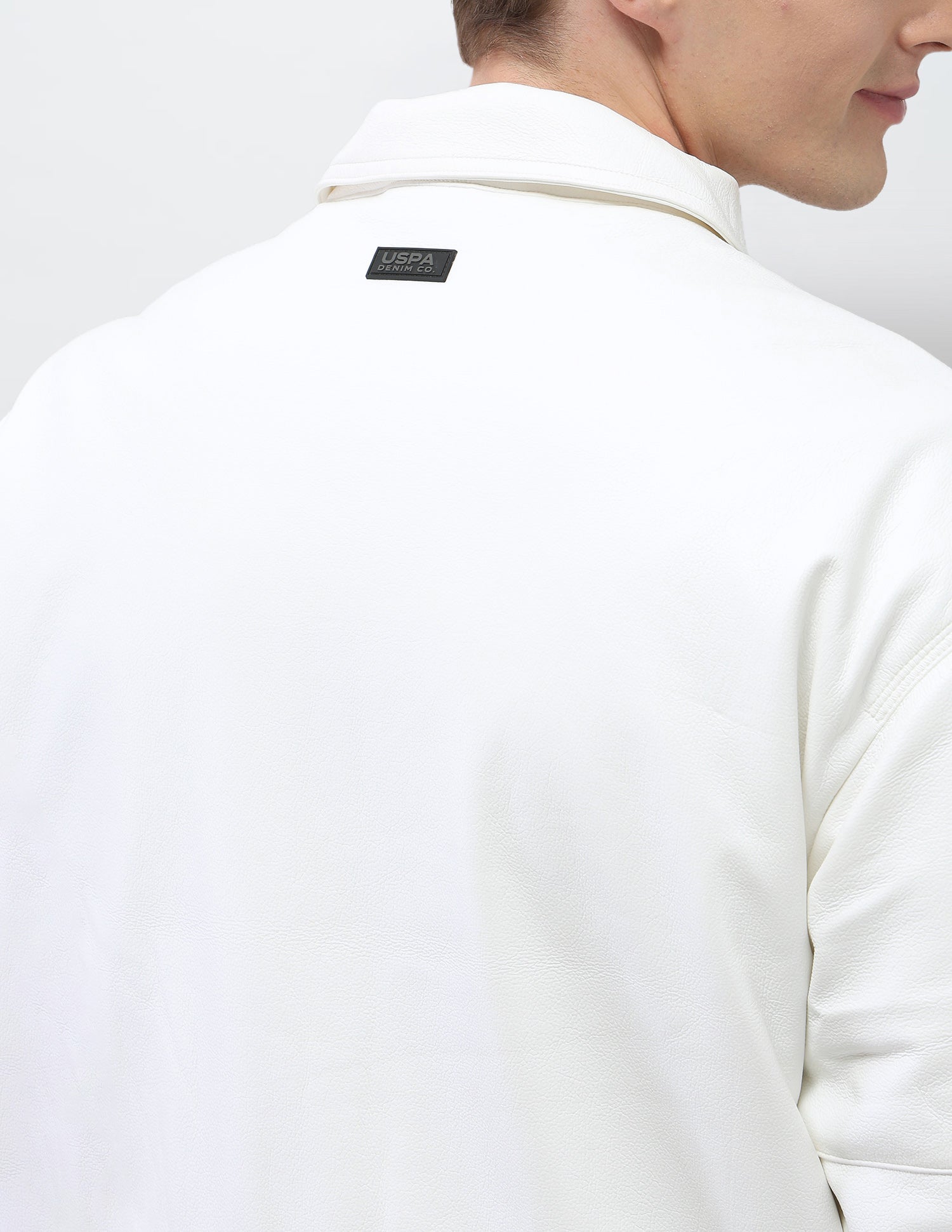 Solid Regular Fit Jacket Ivory - U.S. Polo Assn. India | Large