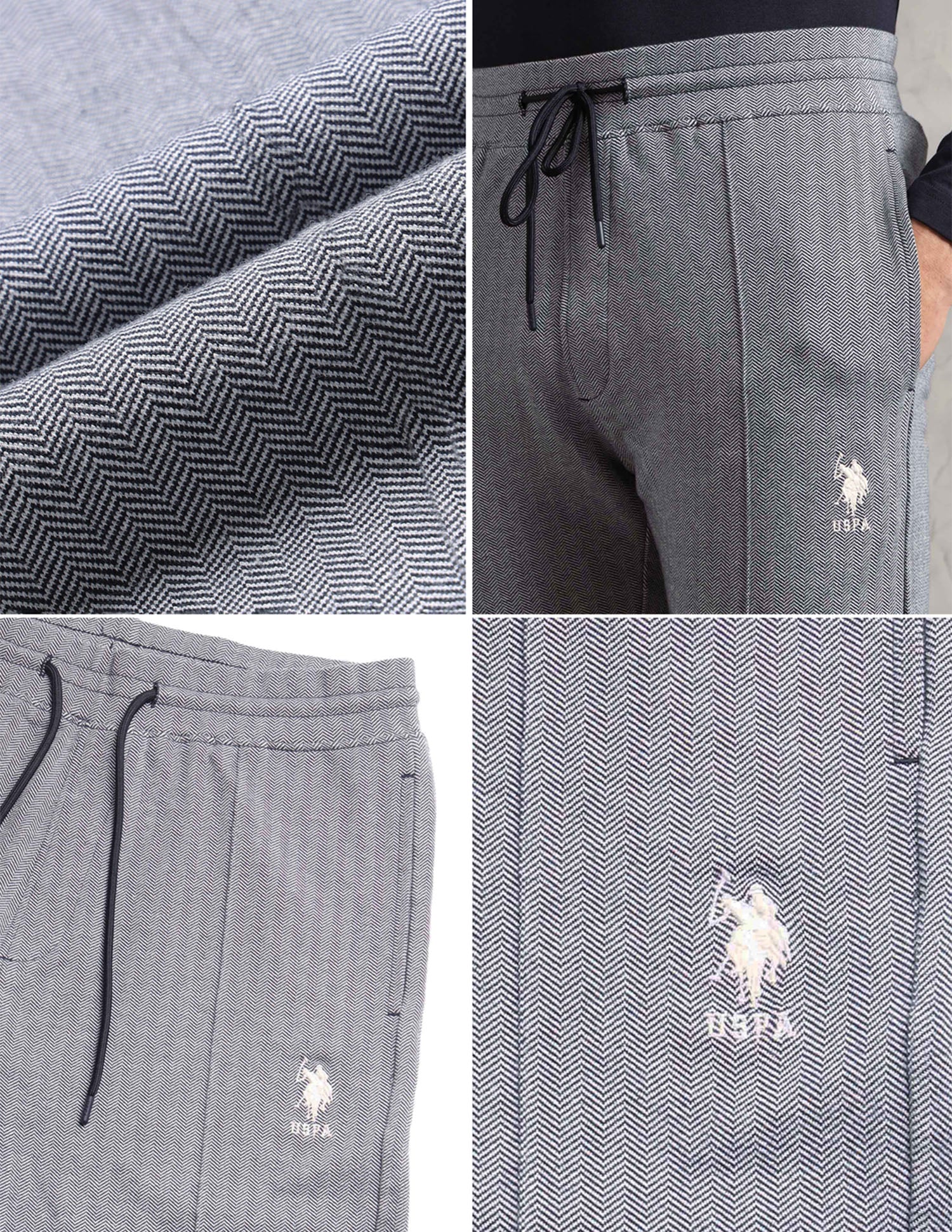 Chevron Cotton Stretch PR003 Lounge Pants - Pack Of 1 Navy - U.S. Polo Assn. India | Large