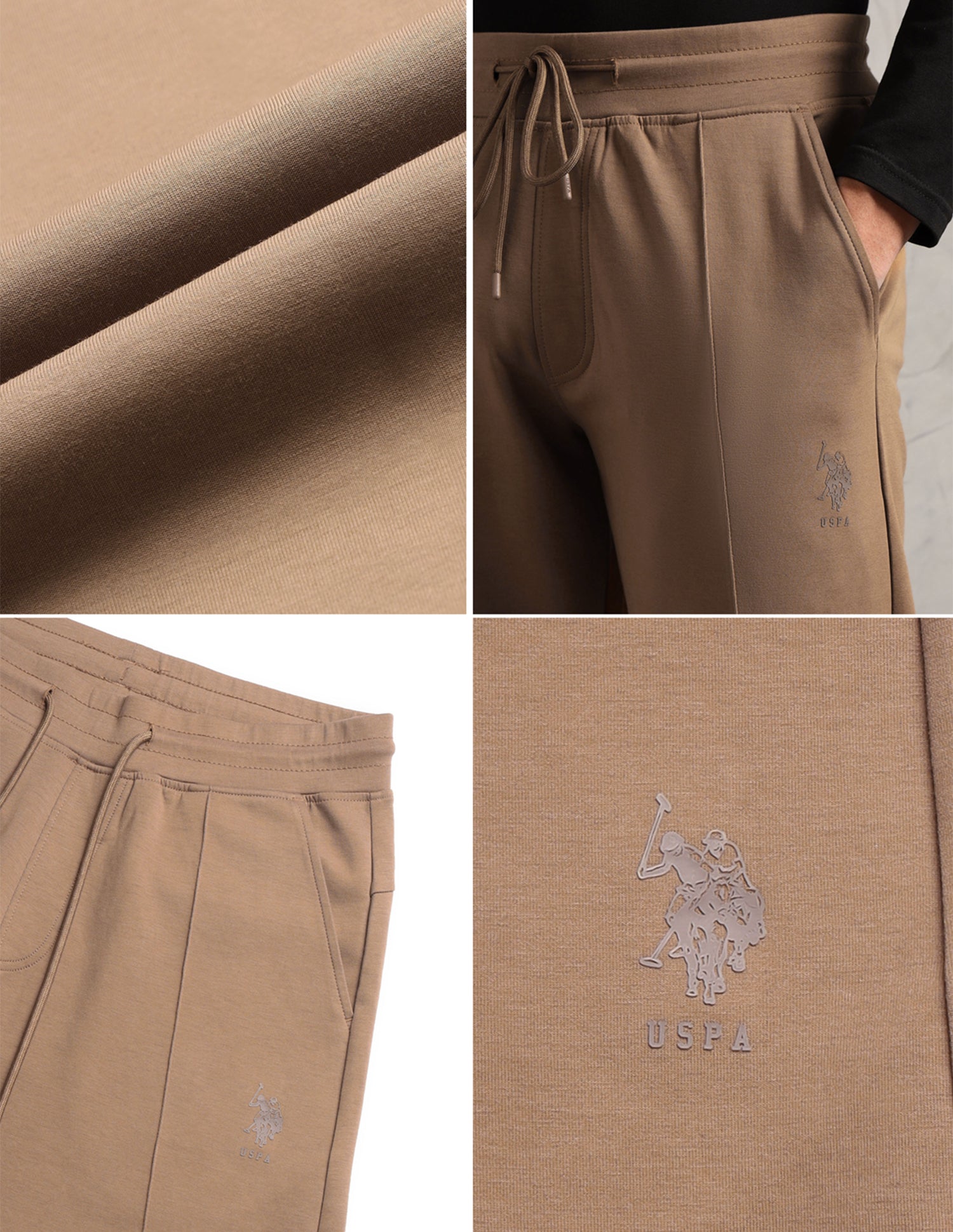 Cotton Stretch Mid Rise PR002-PL Lounge Pants - Pack Of 1 Malt Ball - U.S. Polo Assn. India | Large
