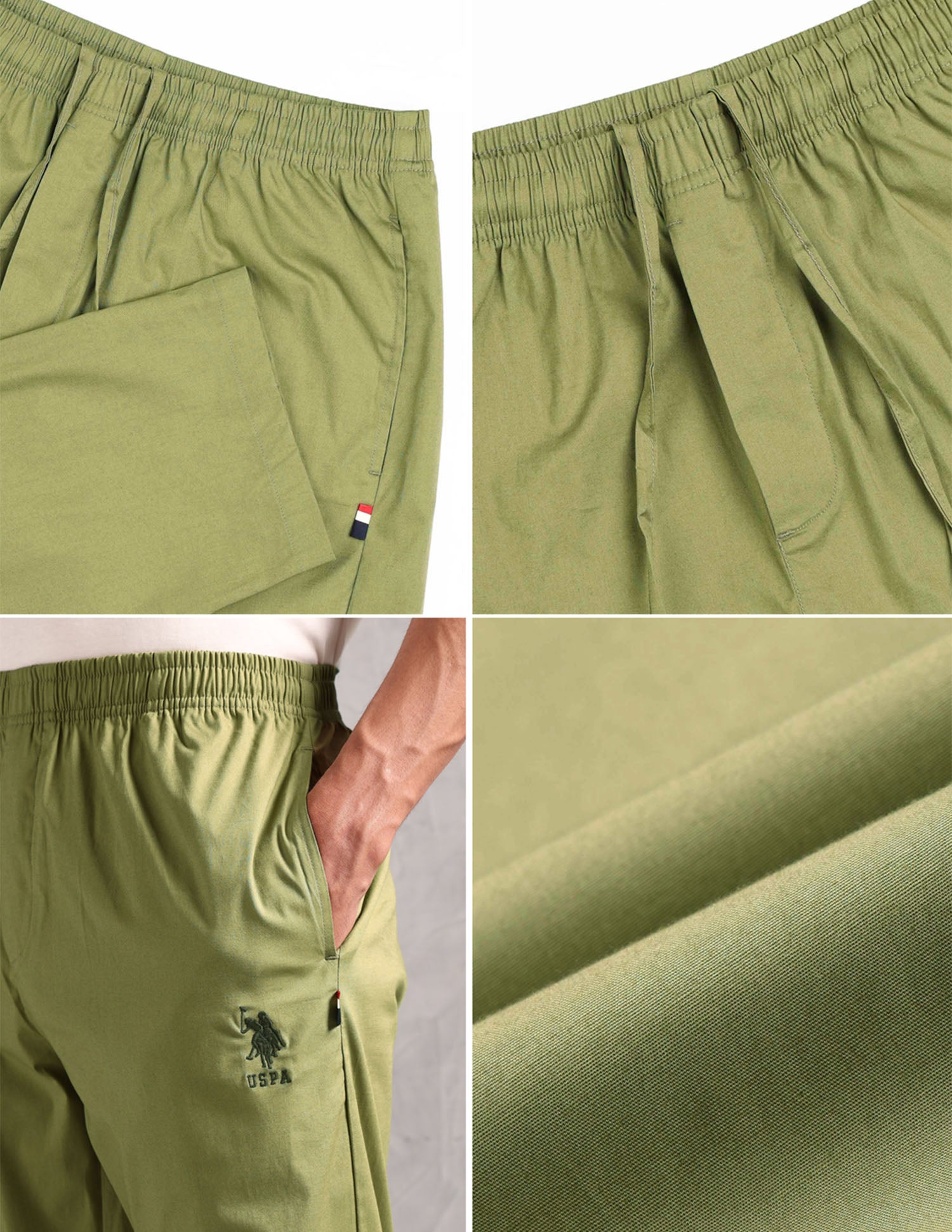 Relaxed Fit Solid LP003 Lounge Pants - Pack Of 1 Light Green - U.S. POLO ASSN. | Large