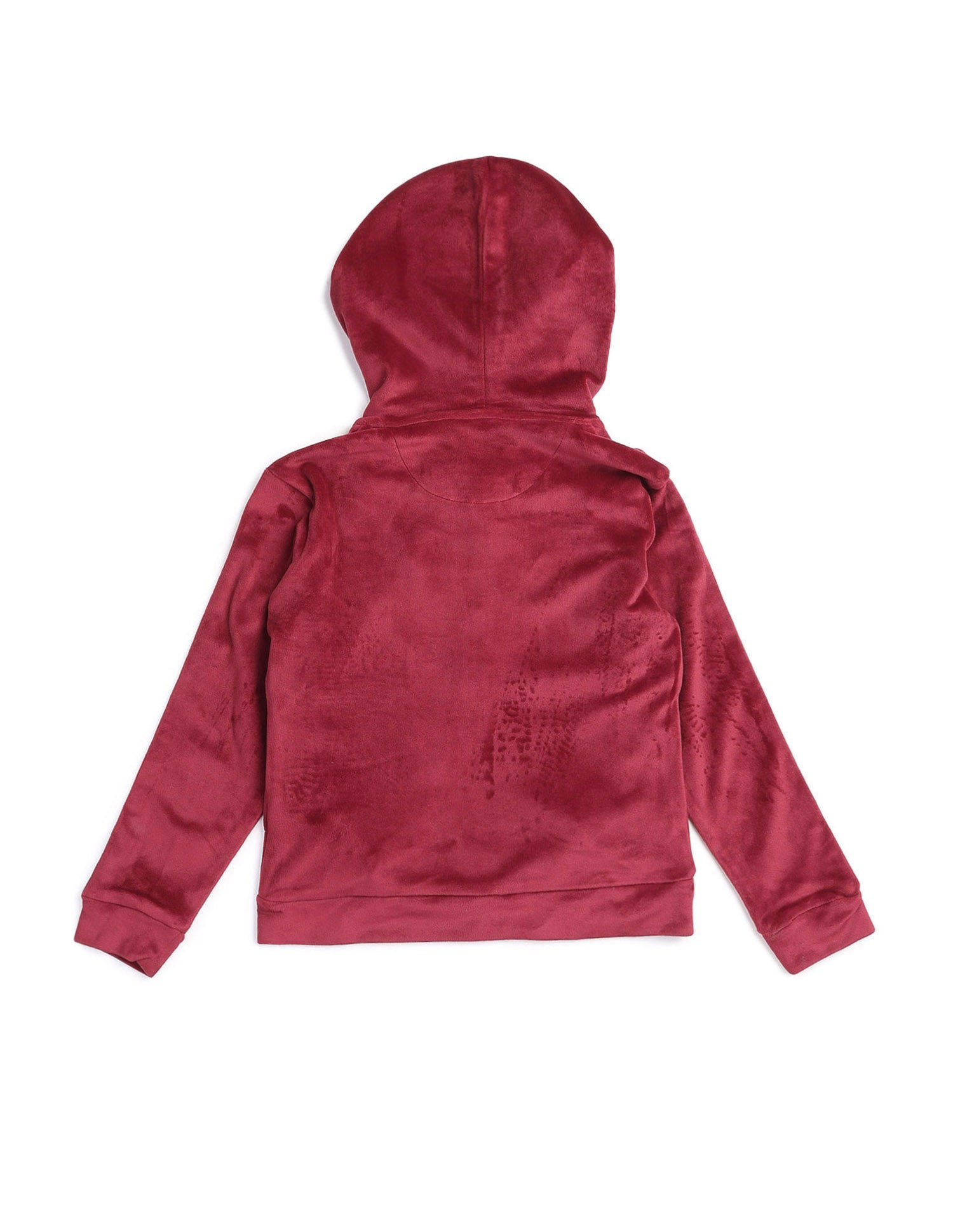 Girls Lurex Tape Velour Sweatshirt Maroon - U.S. POLO ASSN. | Large