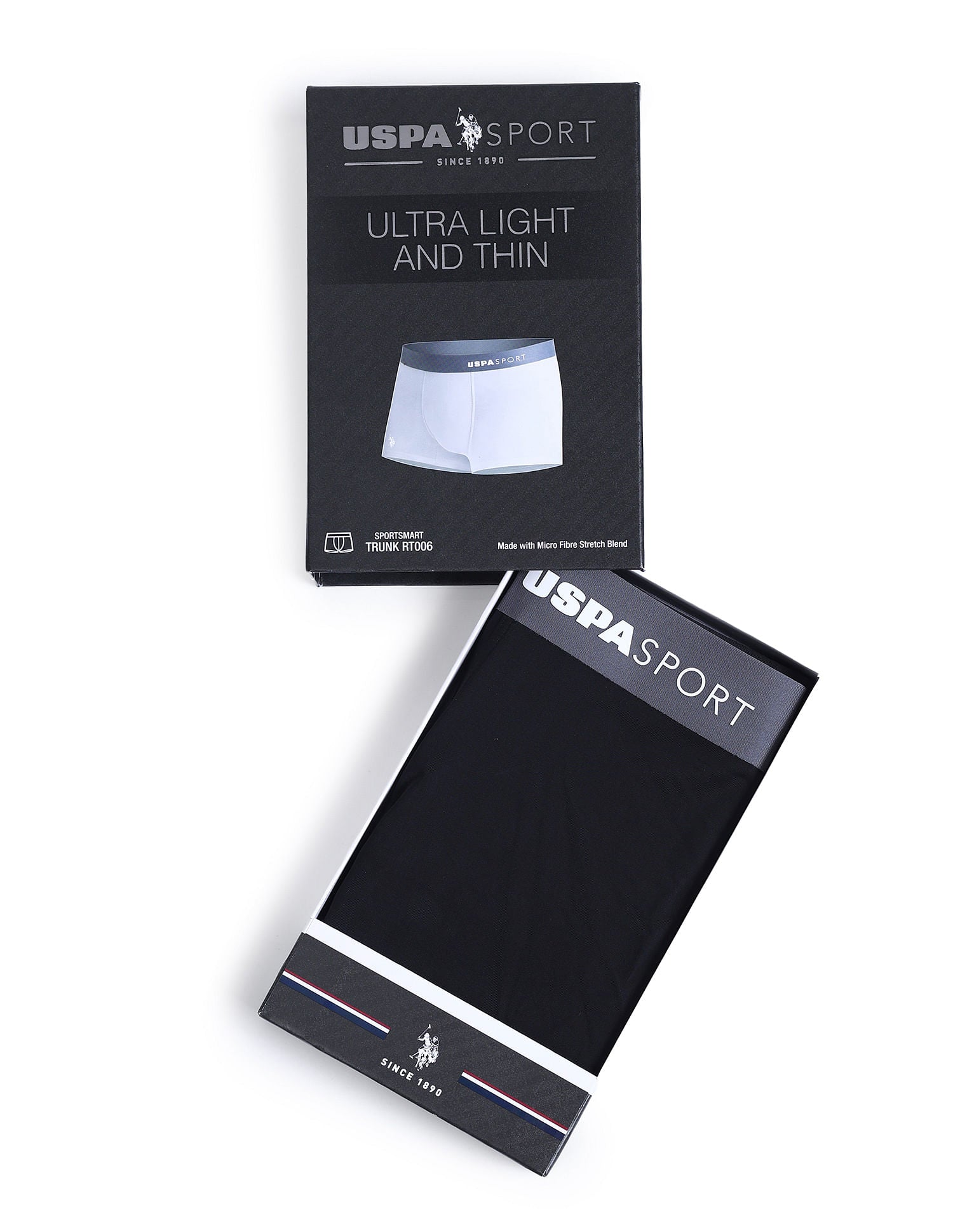 Micro Fibre Seamless Ultra-Light Trunk Black - U.S. POLO ASSN. | Large