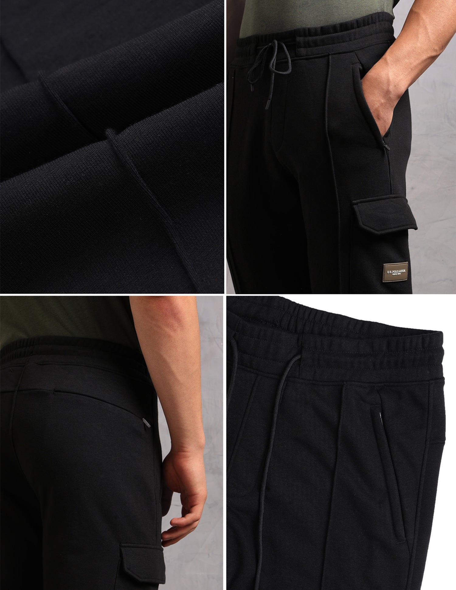 Comfort Fit Cotton OR005 Lounge Pants - Pack Of 1 Black - U.S. POLO ASSN. | Large