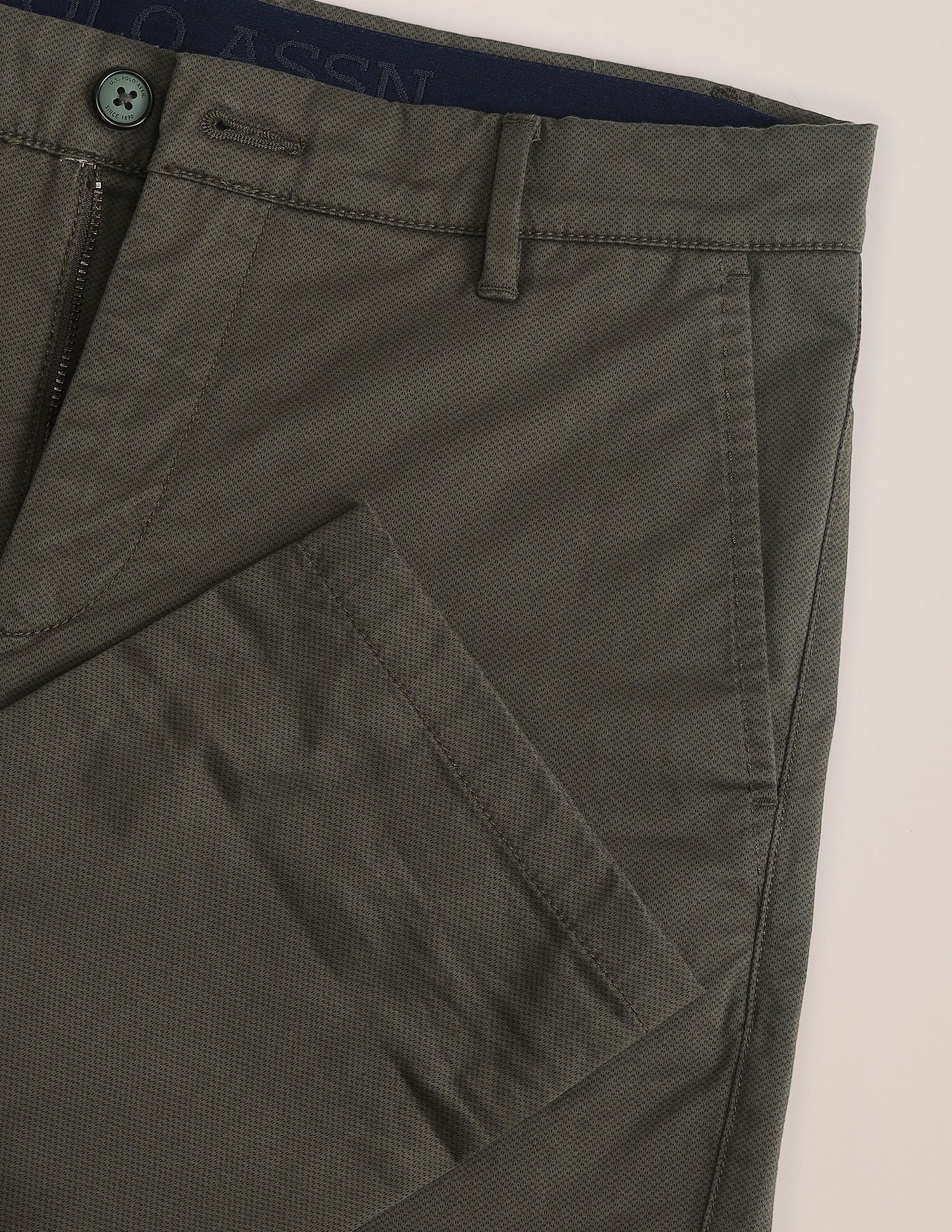 Mid Rise Regular Fit Trousers Green - U.S. POLO ASSN. | Large