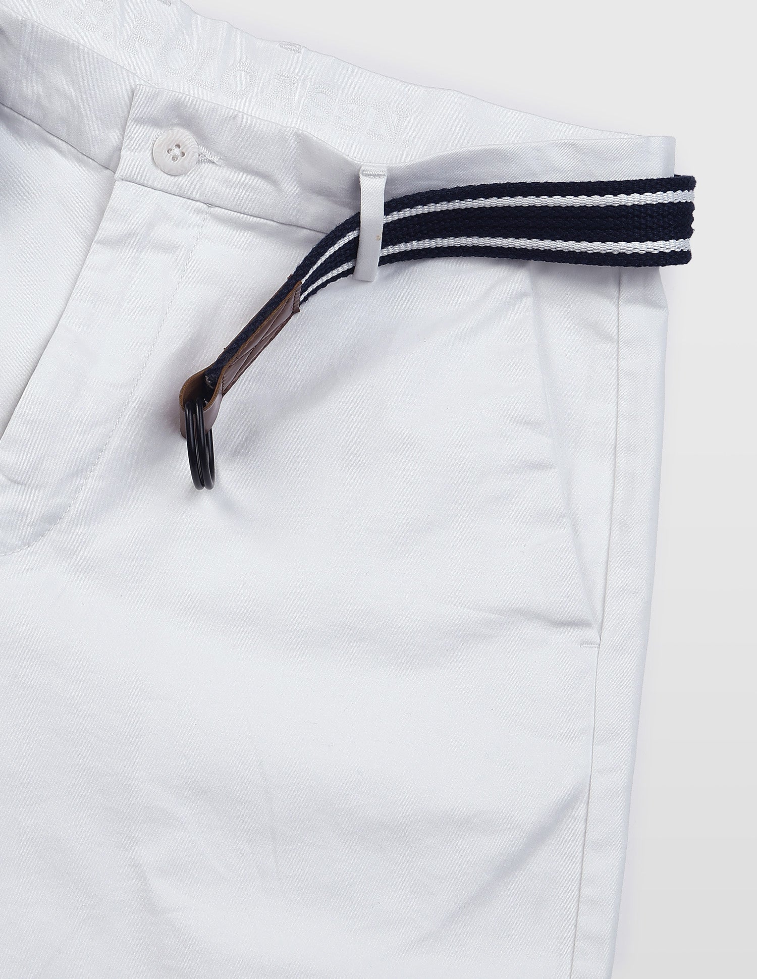 Slim Fit Twill Shorts White - U.S. Polo Assn. India | Large