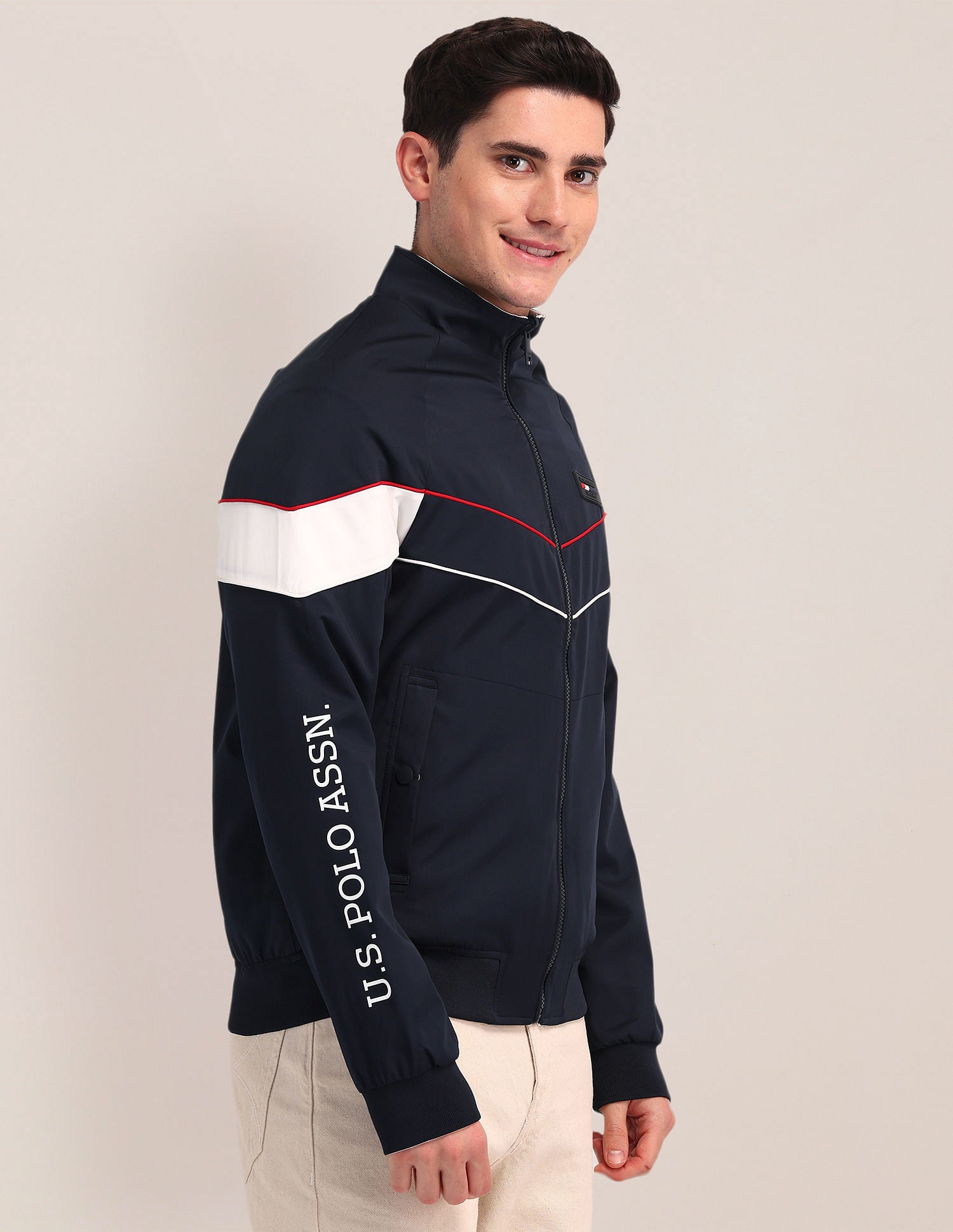 Reversible High Neck Jacket Navy - U.S. POLO ASSN. | Large