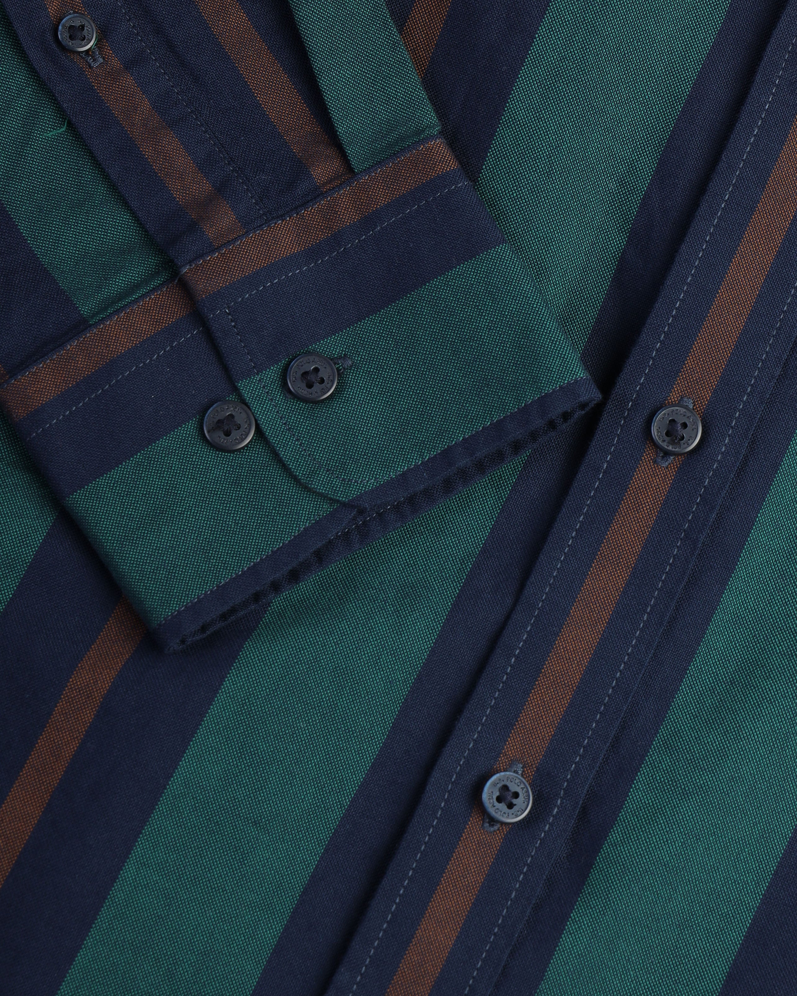 Tailored Vertical Stripes Shirt Dark Green - U.S. Polo Assn. India | Large