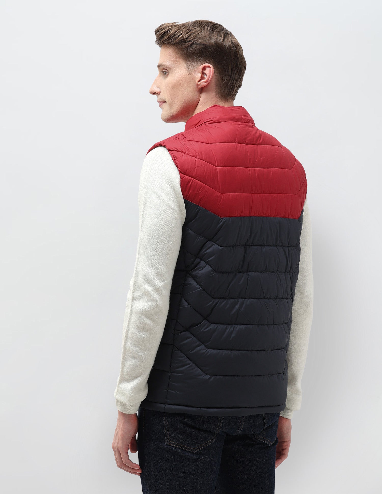 Colour Blocked Removable Hood Puffer Jacket Navy - U.S. POLO ASSN. | Large