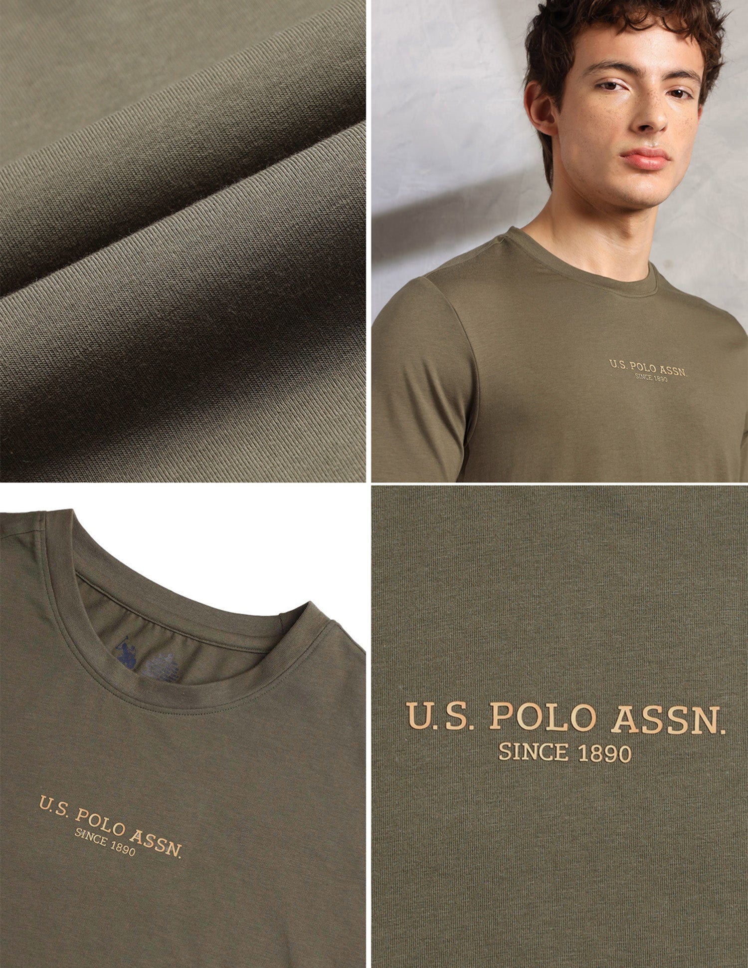 Comfort Relaxed Fit Breathable PE005-PL Lounge T-Shirt - Pack Of 1 Ivy Green - U.S. Polo Assn. India | Large