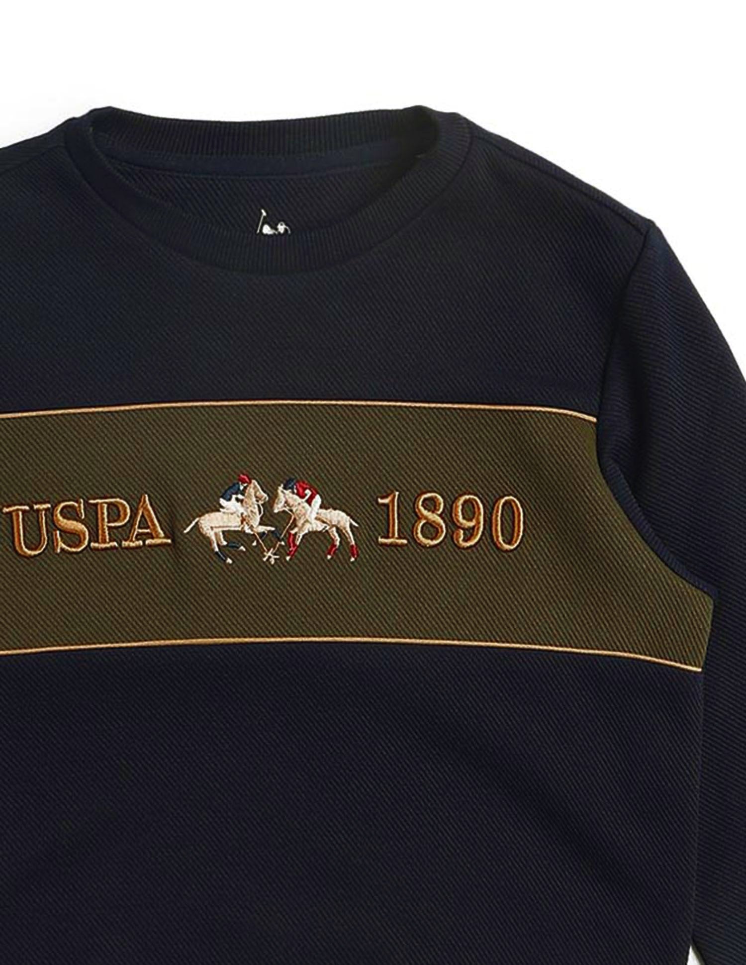 Boys Brand Embroidered Mini Me Sweatshirt Navy - U.S. POLO ASSN. | Large
