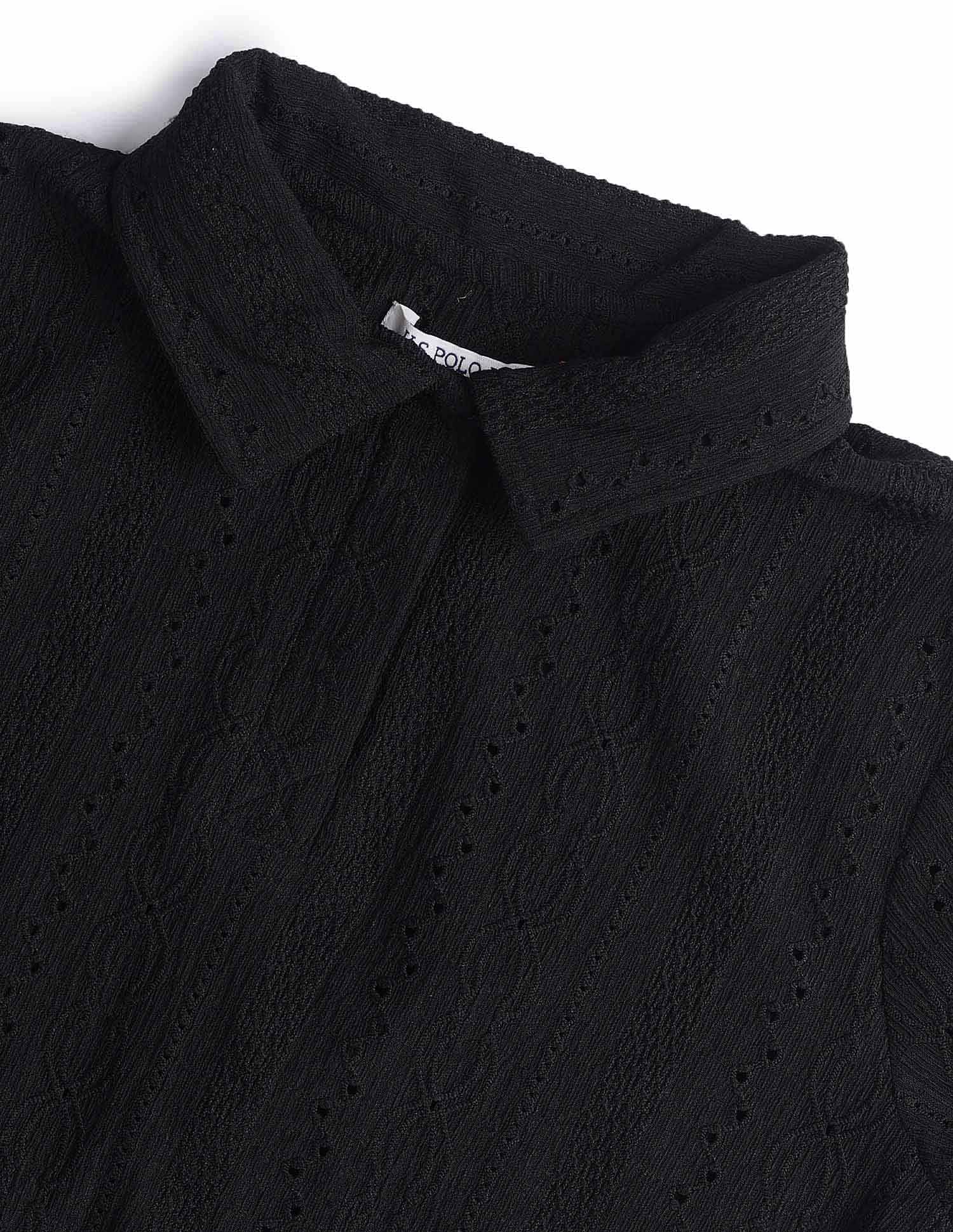 Relaxed Fit Textured Co-Ords Black - U.S. POLO ASSN. | Large