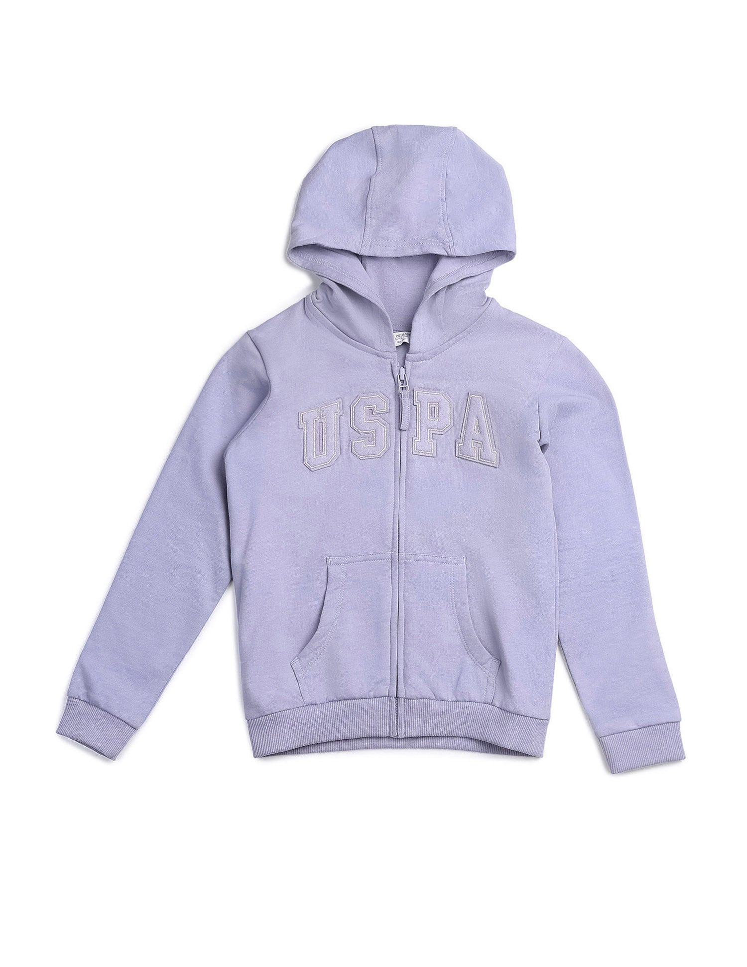 Girls Solid Hood Sweatshirt Light Purple - U.S. POLO ASSN. | Large