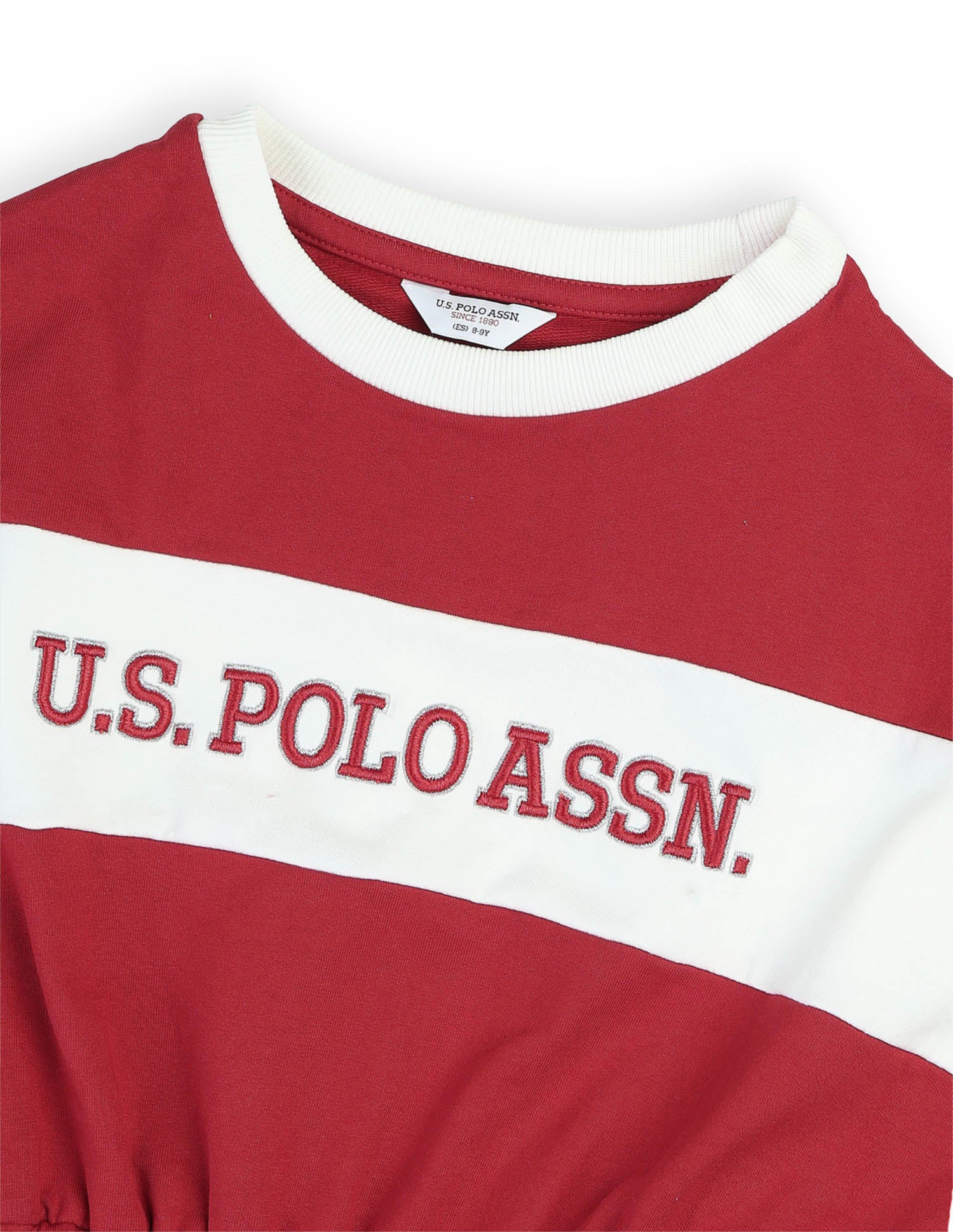 Girls Brand Embroidered A-Line Dress Red - U.S. POLO ASSN. | Large