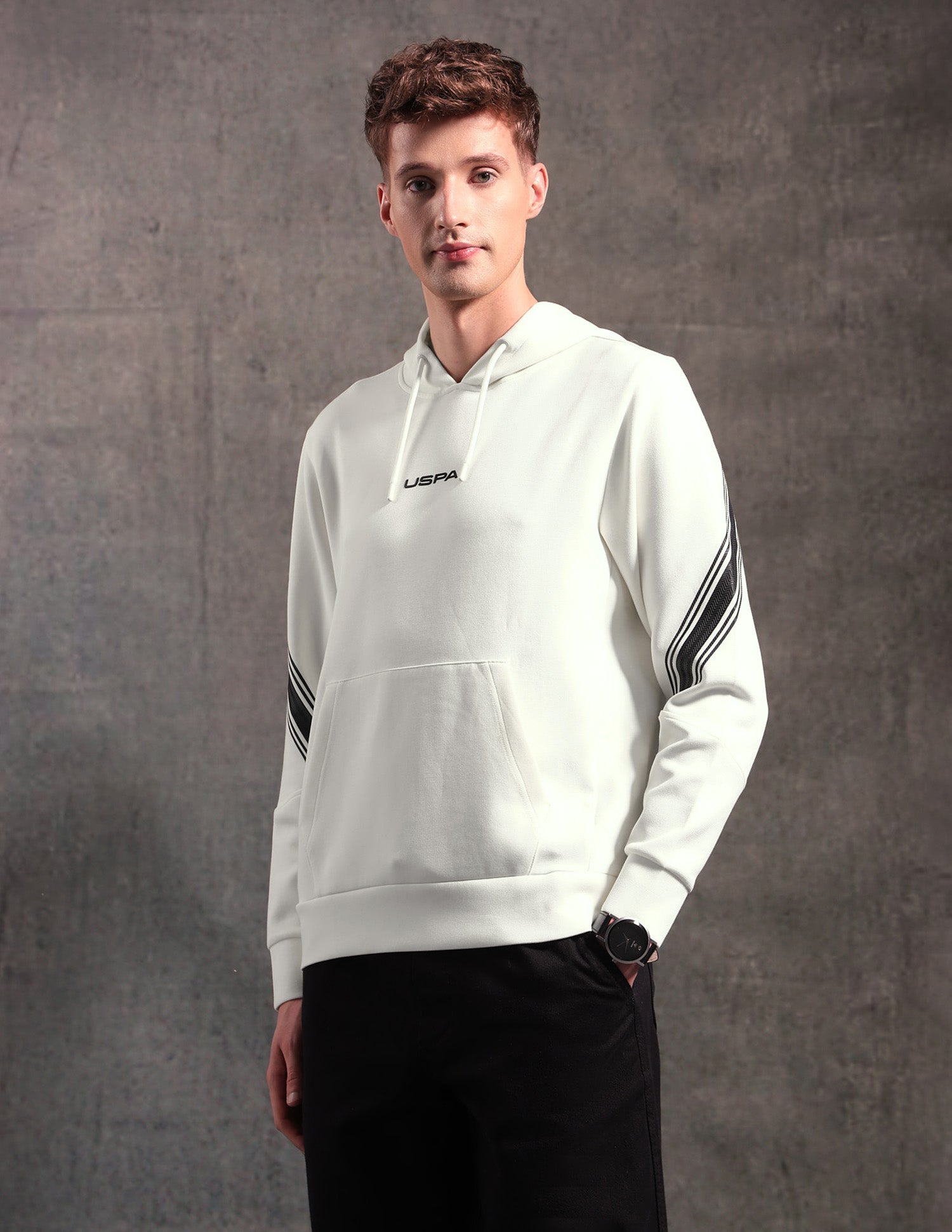 Black & Gold Regular Fit Sweatshirt Ivory - U.S. POLO ASSN. | Large