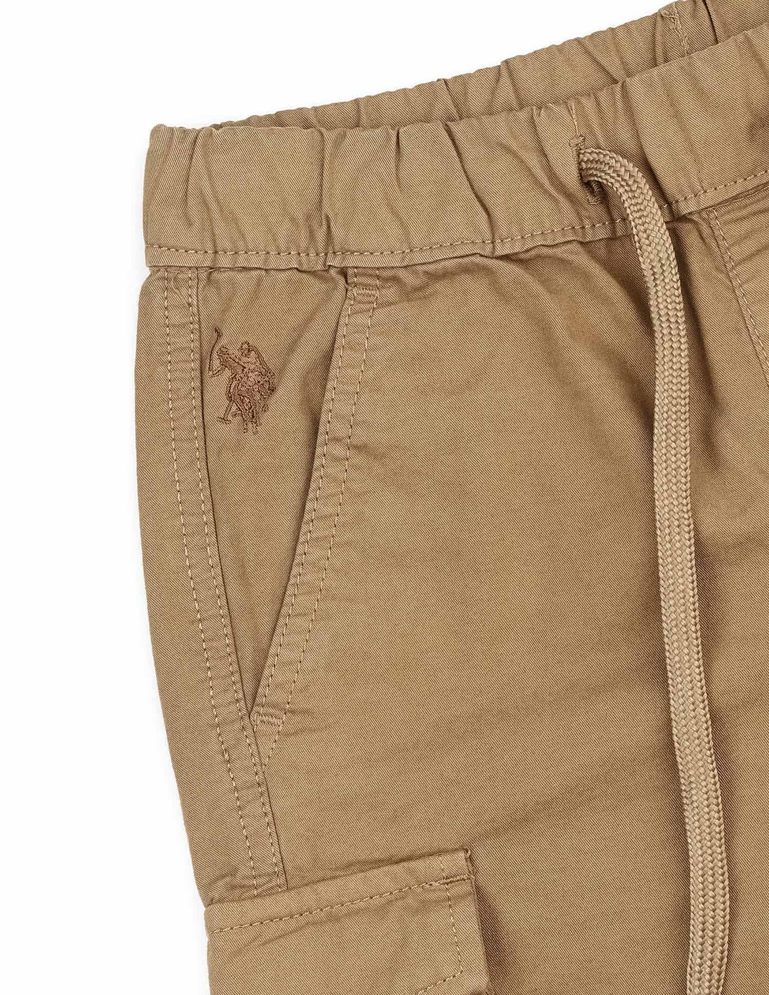 Boys Twill Cargo Shorts Khaki - U.S. POLO ASSN. | Large