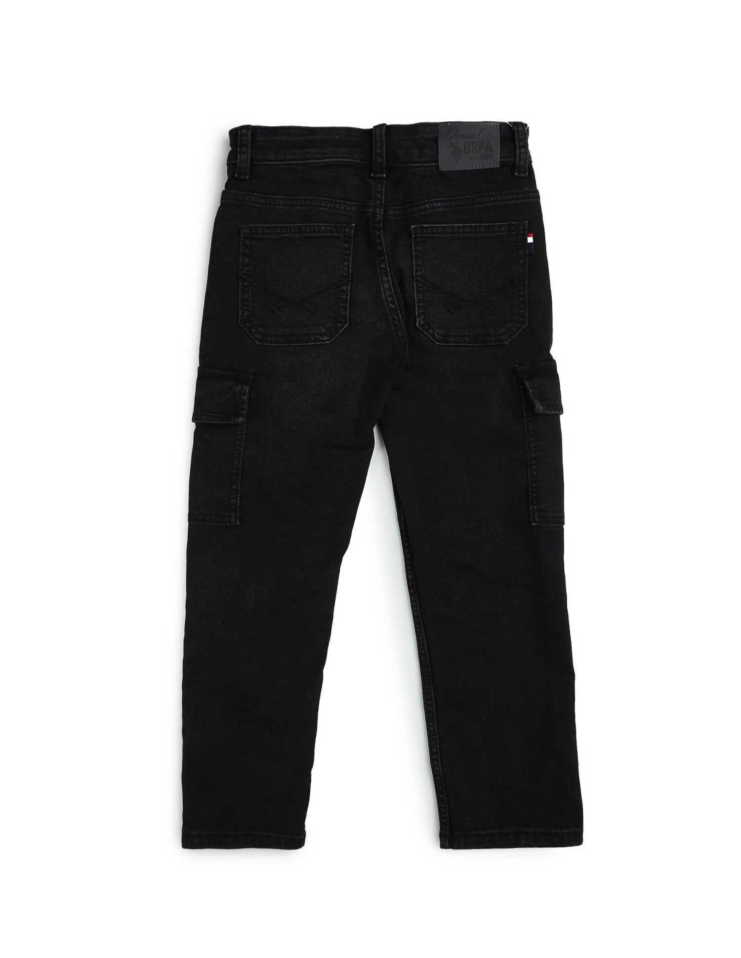Boys Relaxed Fit Whiskered Jeans Black - U.S. POLO ASSN. | Large
