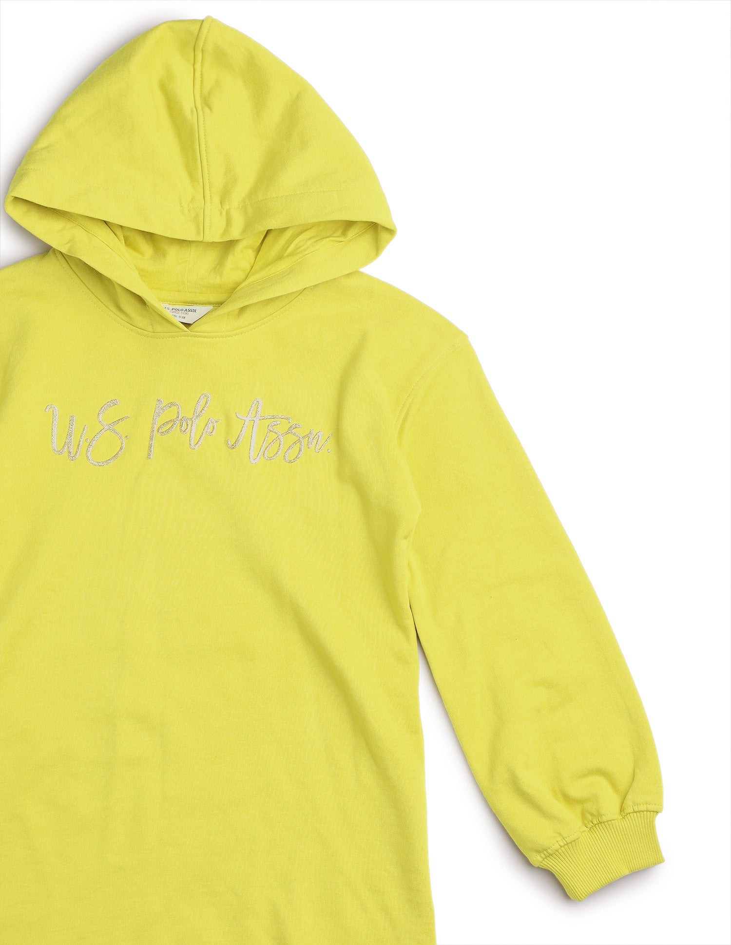 Girls Hooded Sweat Dress Lime - U.S. POLO ASSN. | Large